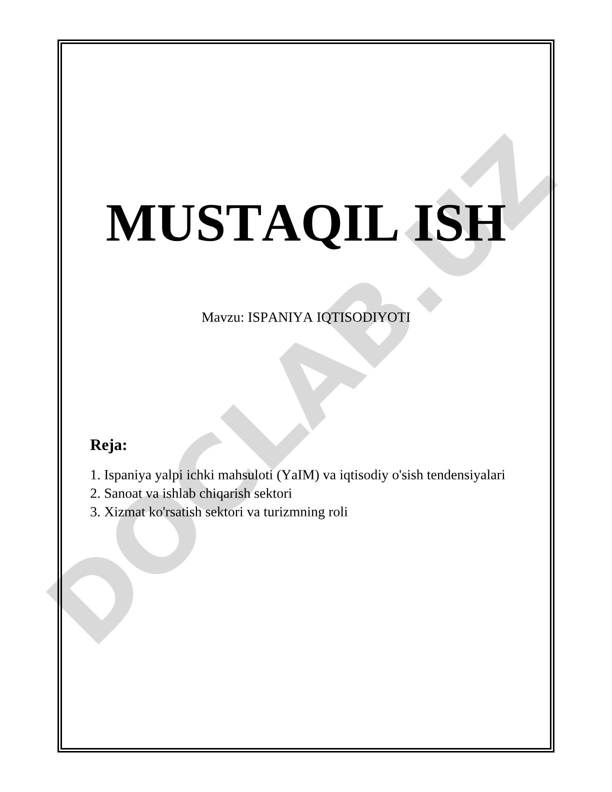 Ispaniya iqtisodiyoti