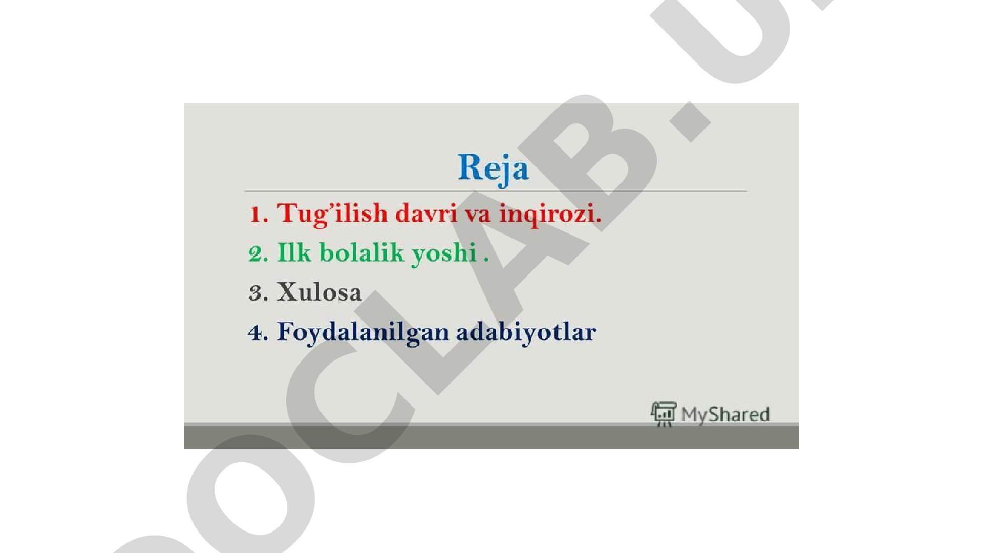 Nomsiz slayd to'plami