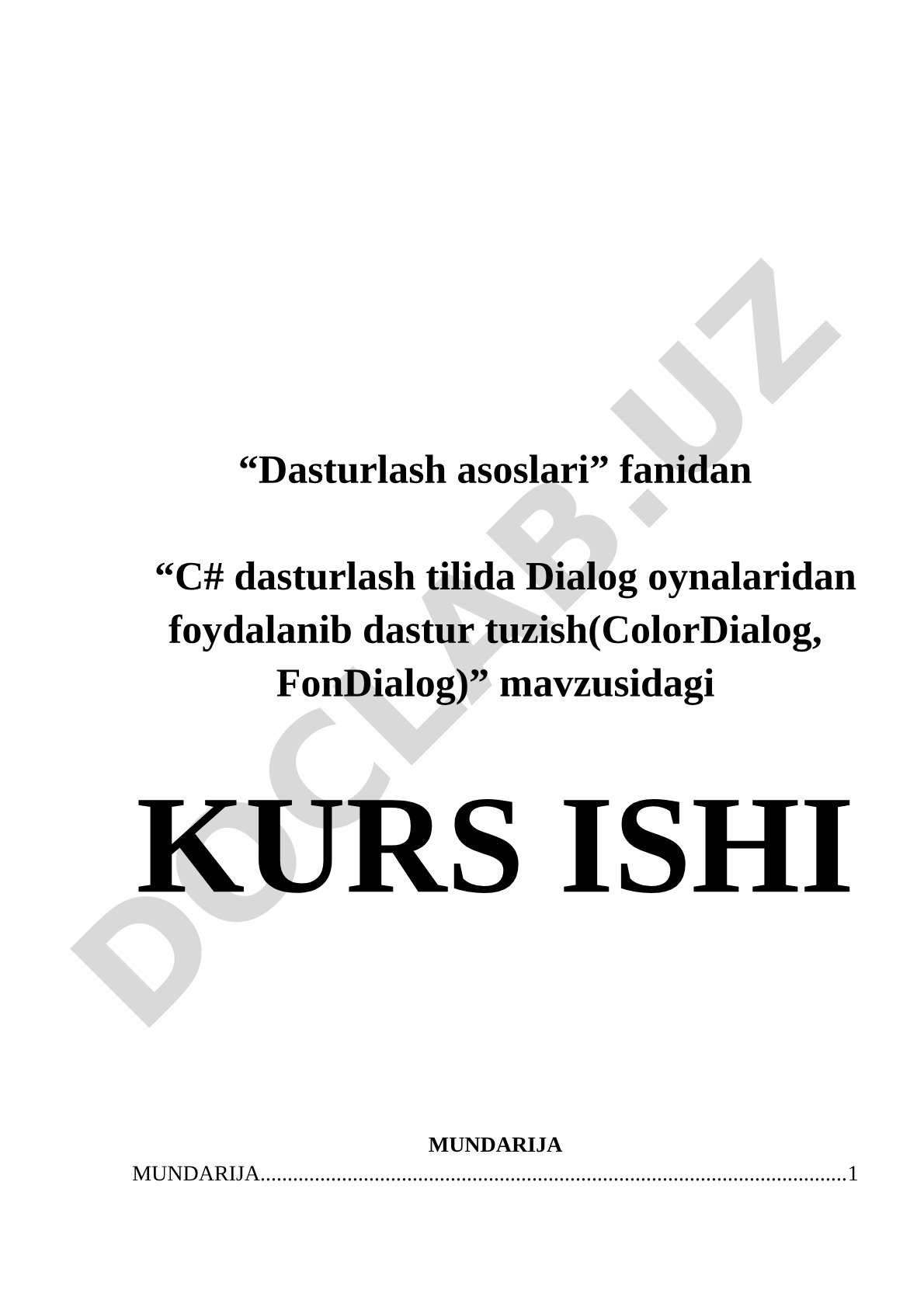 C# dasturlash tilida Dialog oynalaridan foydalanib dastur tuzish(ColorDialog, FonDialog)