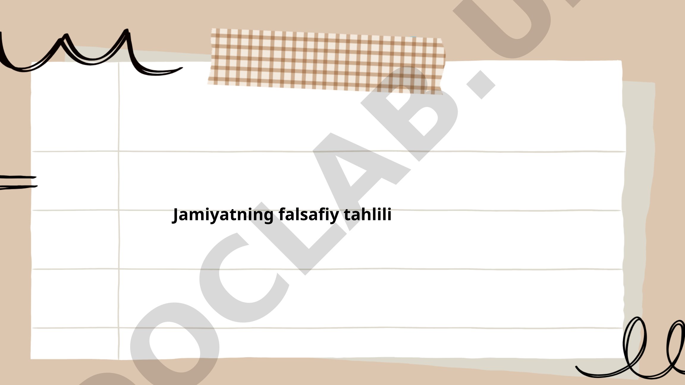 Jamiyatning falsafiy tahlili