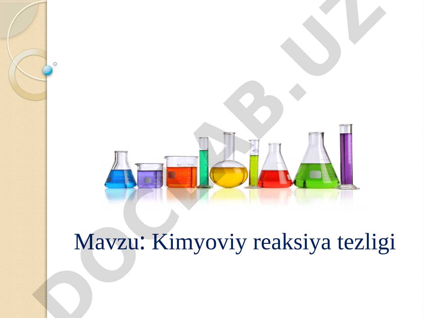 Kimyoviy kinetika, reaksiya tezligiga ta'sir etuvchi omillar, kataliz va katalizatorlar