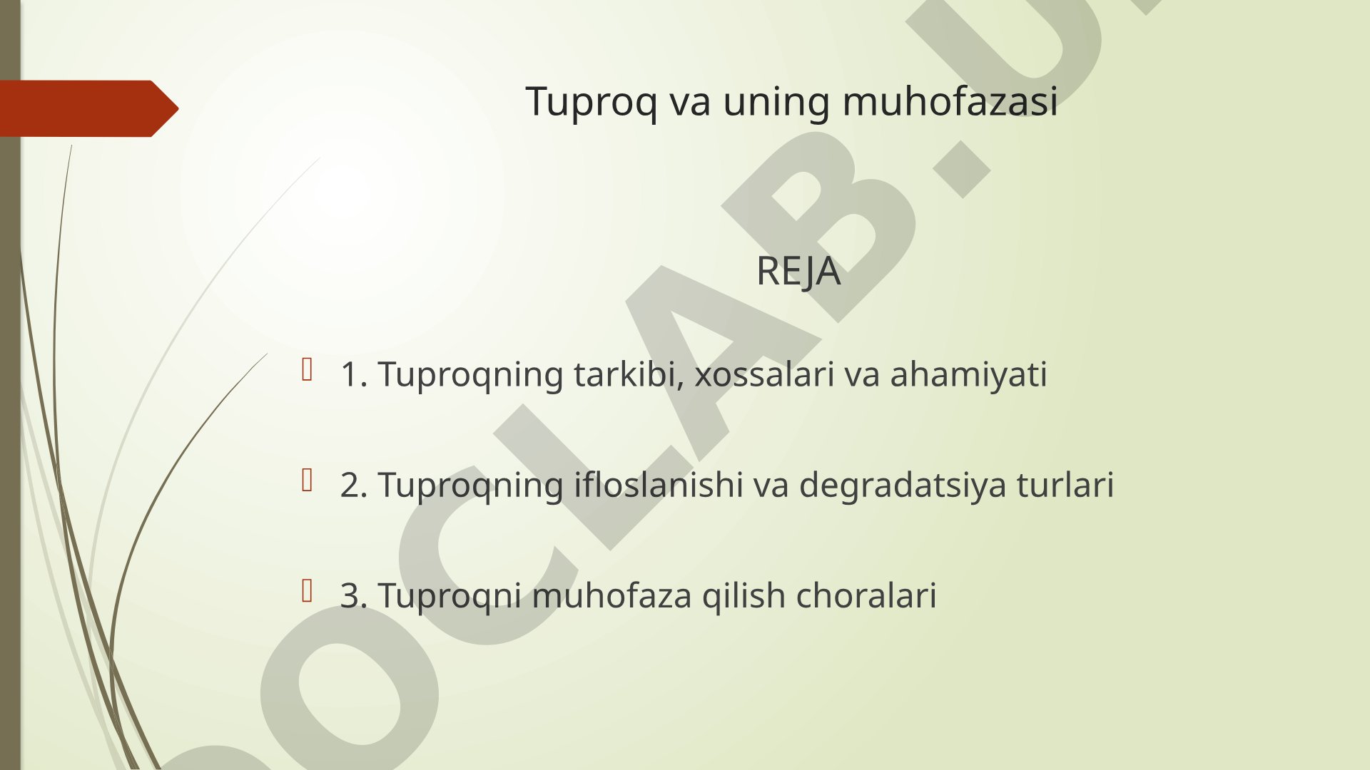 Tuproq va uning muhofazasi