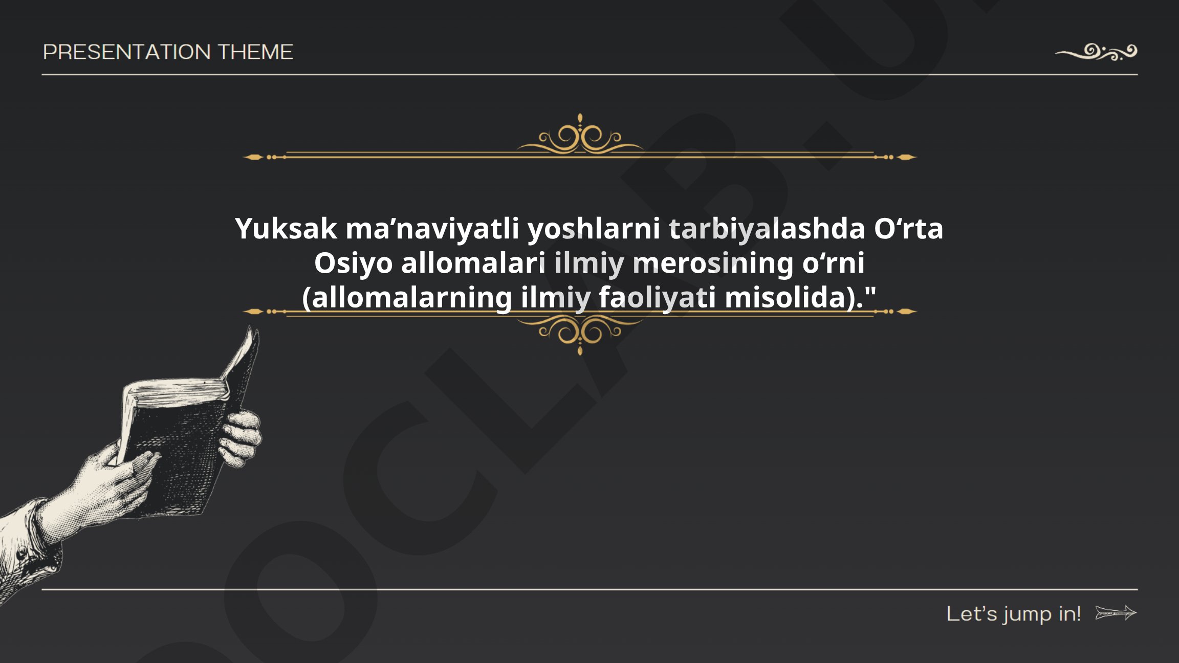Yuksak ma’naviyatli yoshlarni tarbiyalashda O‘rta Osiyo allomalari ilmiy merosining o‘rni