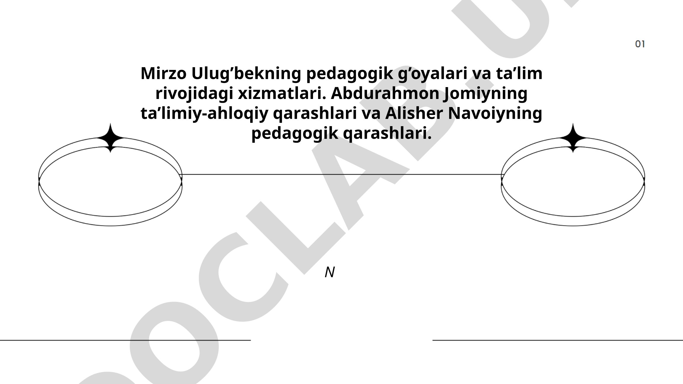 Mirzo Ulug'bekning pedagogik g'oyalari va ta'lim rivojidagi xizmatlari