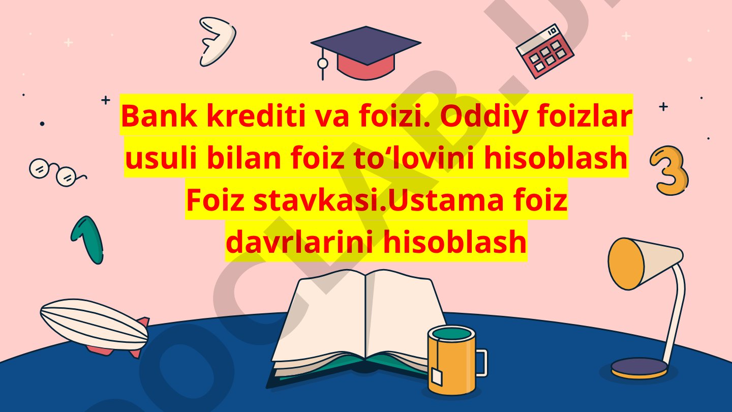 Bank krediti va foizi