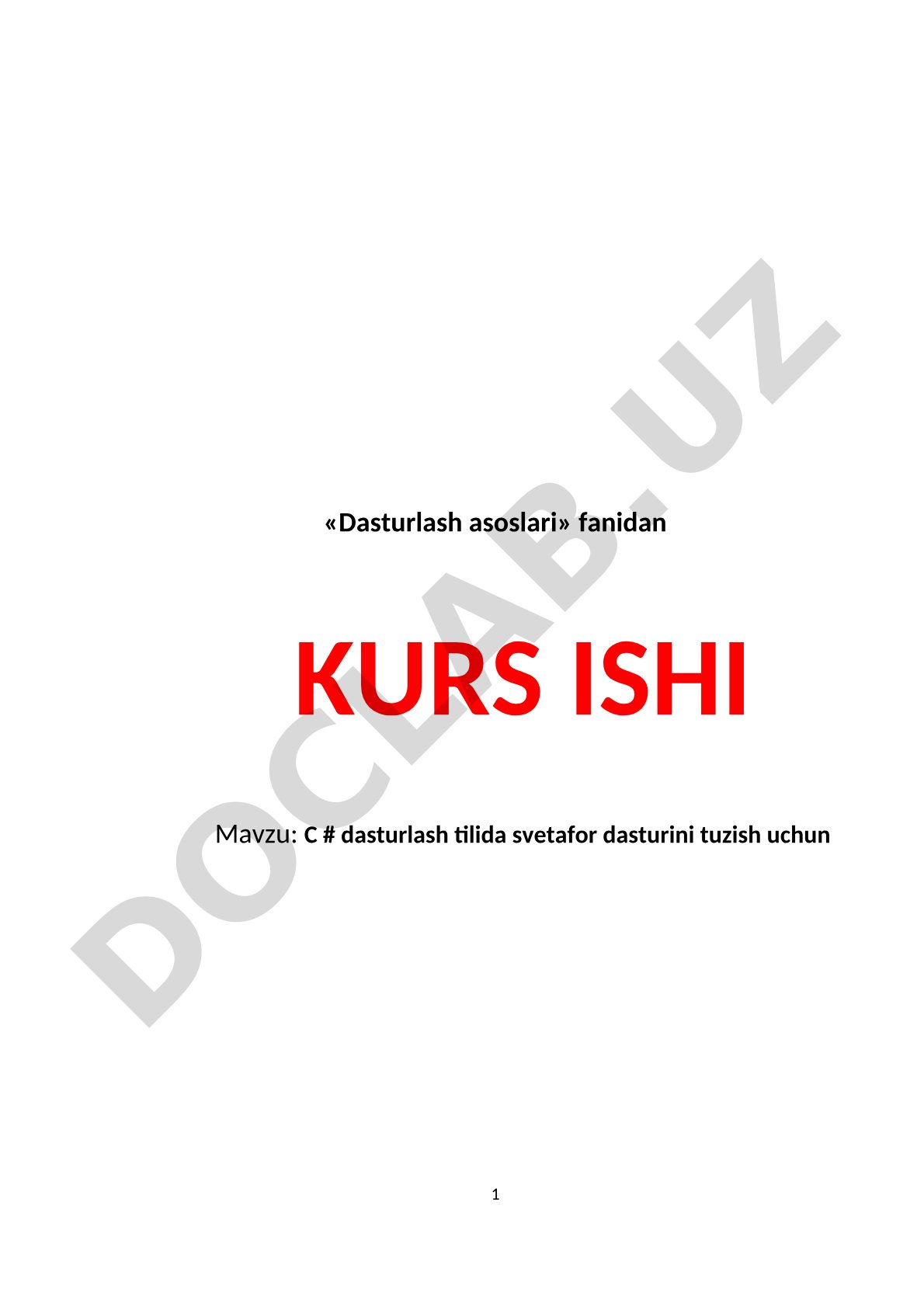 C# dasturlash tilida svetafor dasturini tuzish