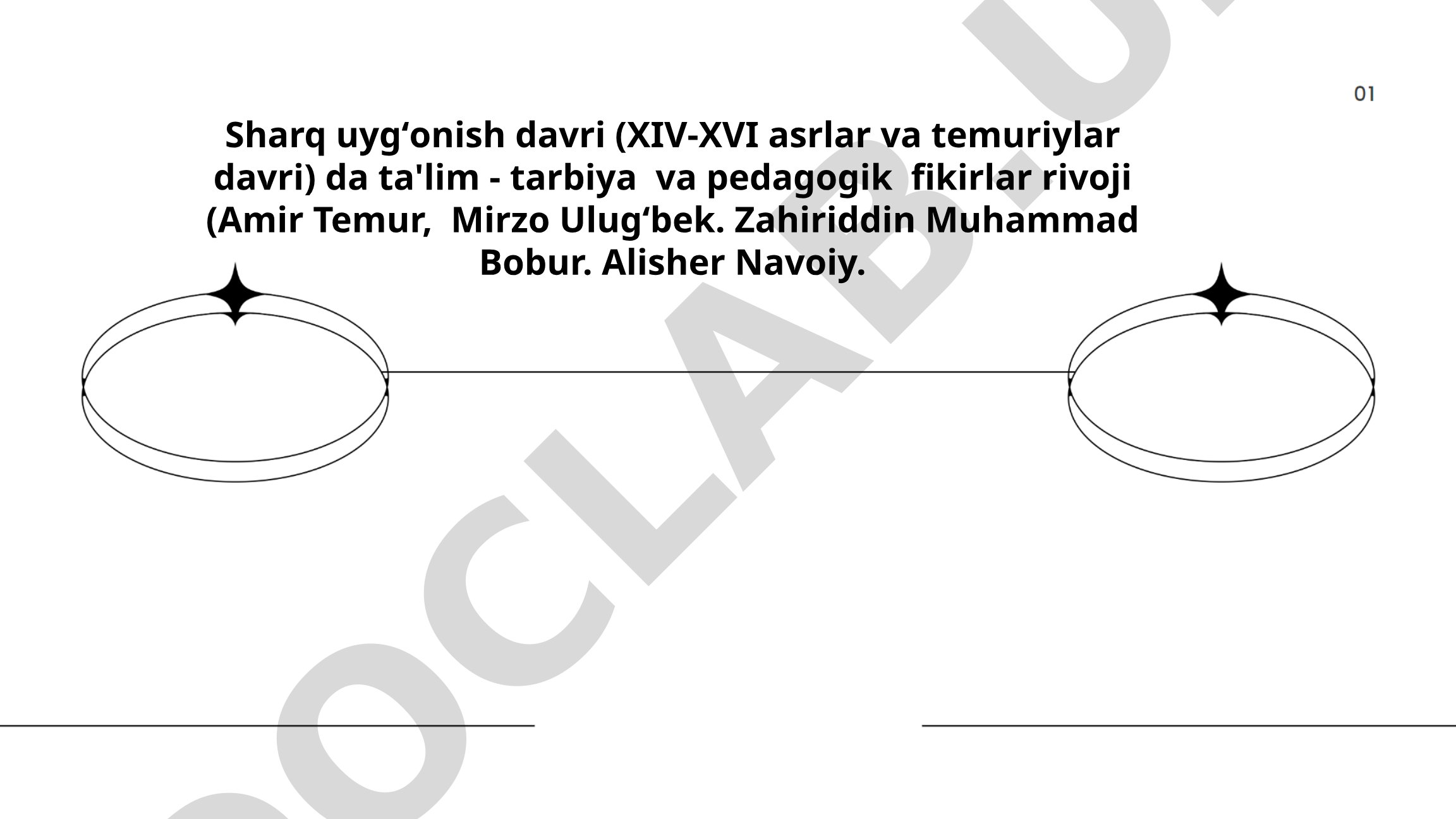 Sharq uygʻonish davri (XIV-XVI asrlar va temuriylar davri) da ta'lim - tarbiya va pedagogik fikirlar rivoji