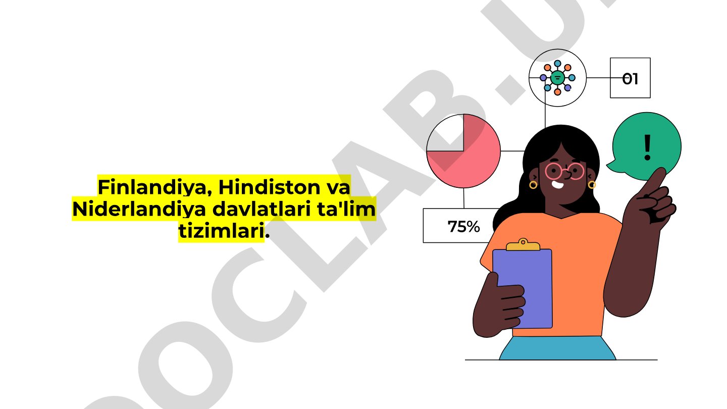 Finlandiya, Hindiston va Niderlandiya davlatlari ta'lim tizimlari