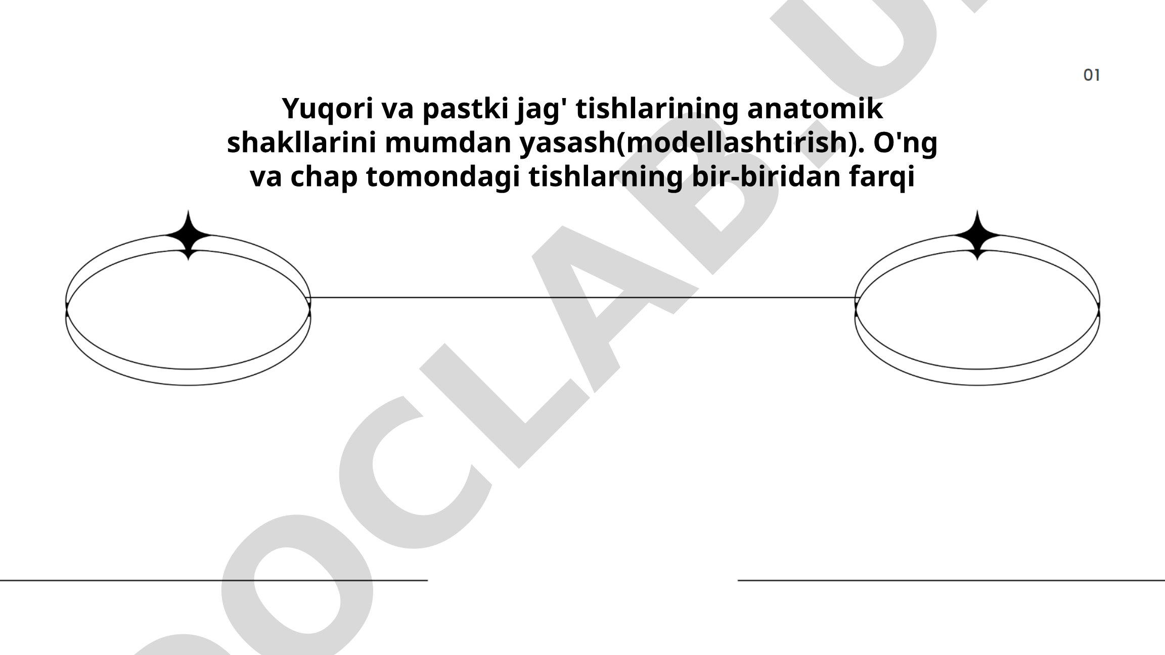 Yuqori va pastki jag' tishlarining anatomik shakllarini mumdan yasash (modellashtirish)