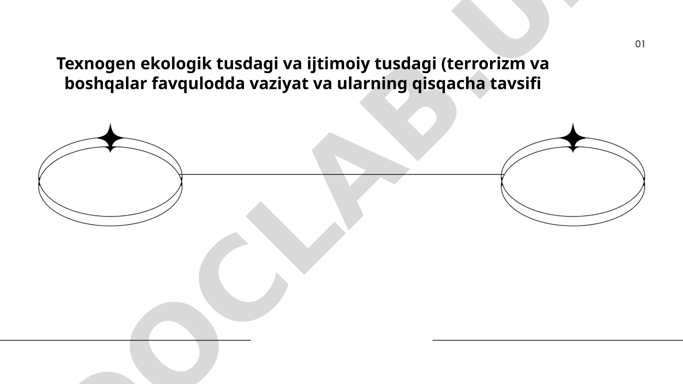 Texnogen va ijtimoiy favqulodda vaziyatlar tavsifi