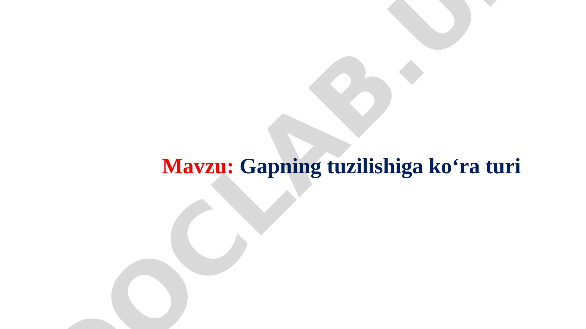 Gapning tuzilishiga ko‘ra turi