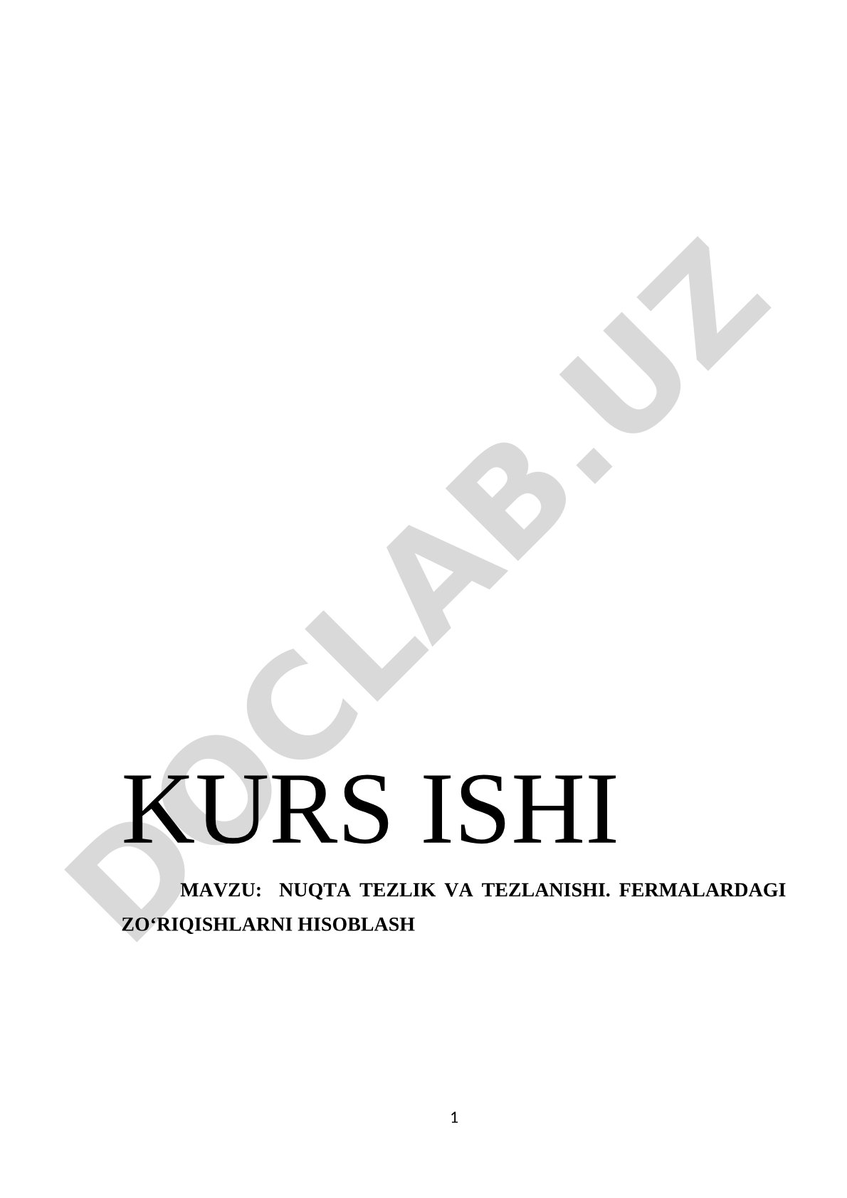 Nuqta tezlik va tezlanishi. Fermalardagi zo'riqishlarni hisoblash