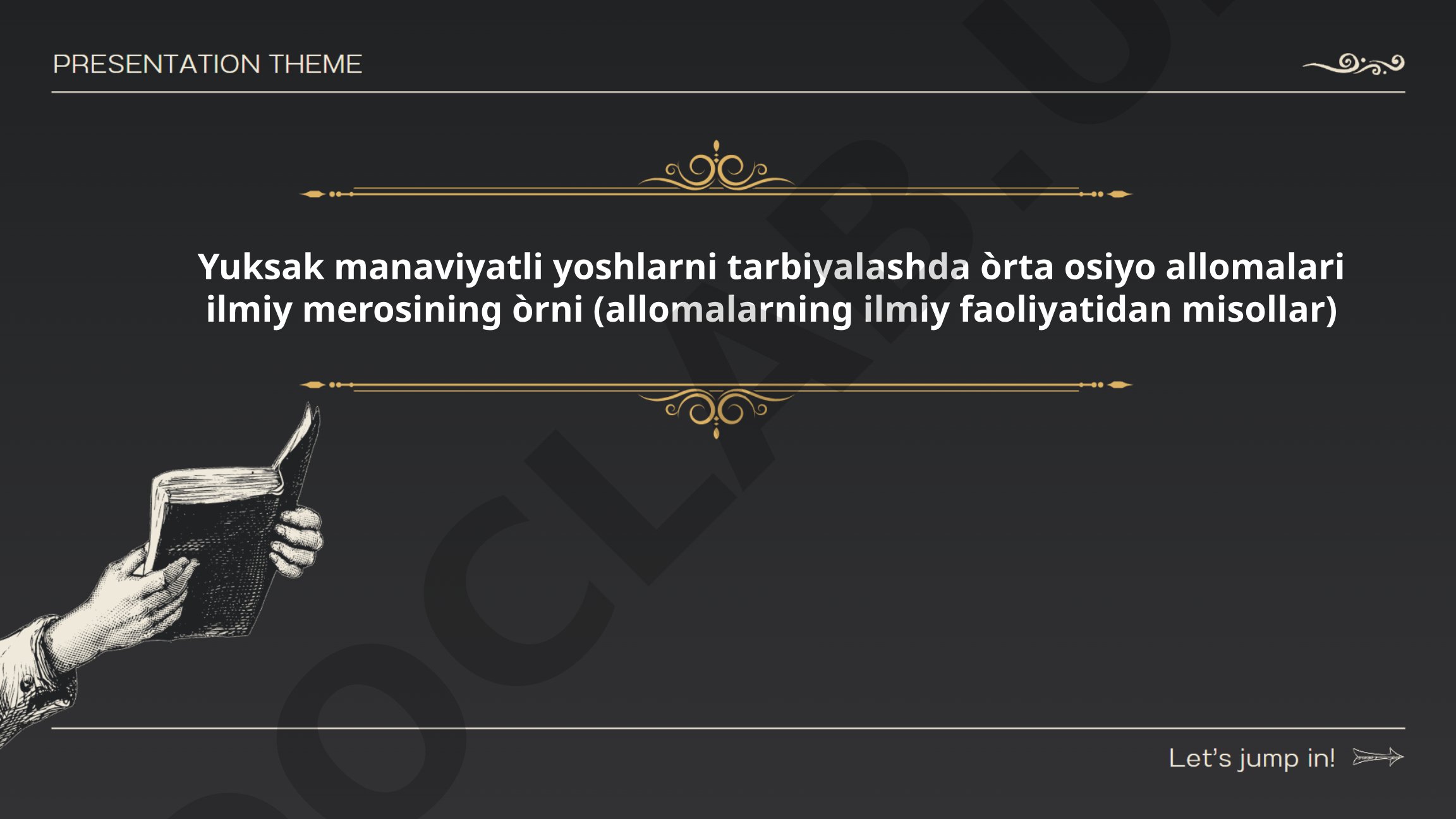Yuksak ma'naviyatli yoshlarni tarbiyalashda O'rta Osiyo allomalari ilmiy merosining o'rni