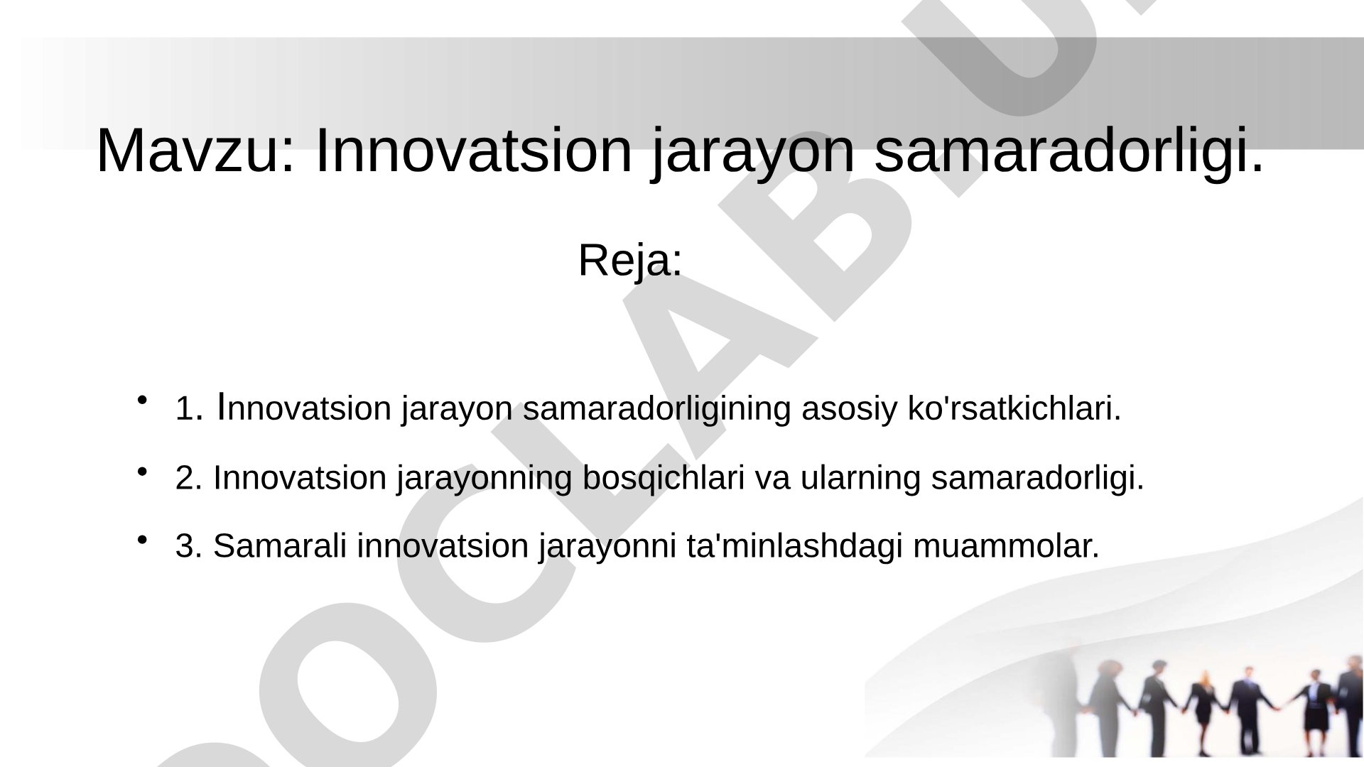 Innovatsion jarayon samaradorligi
