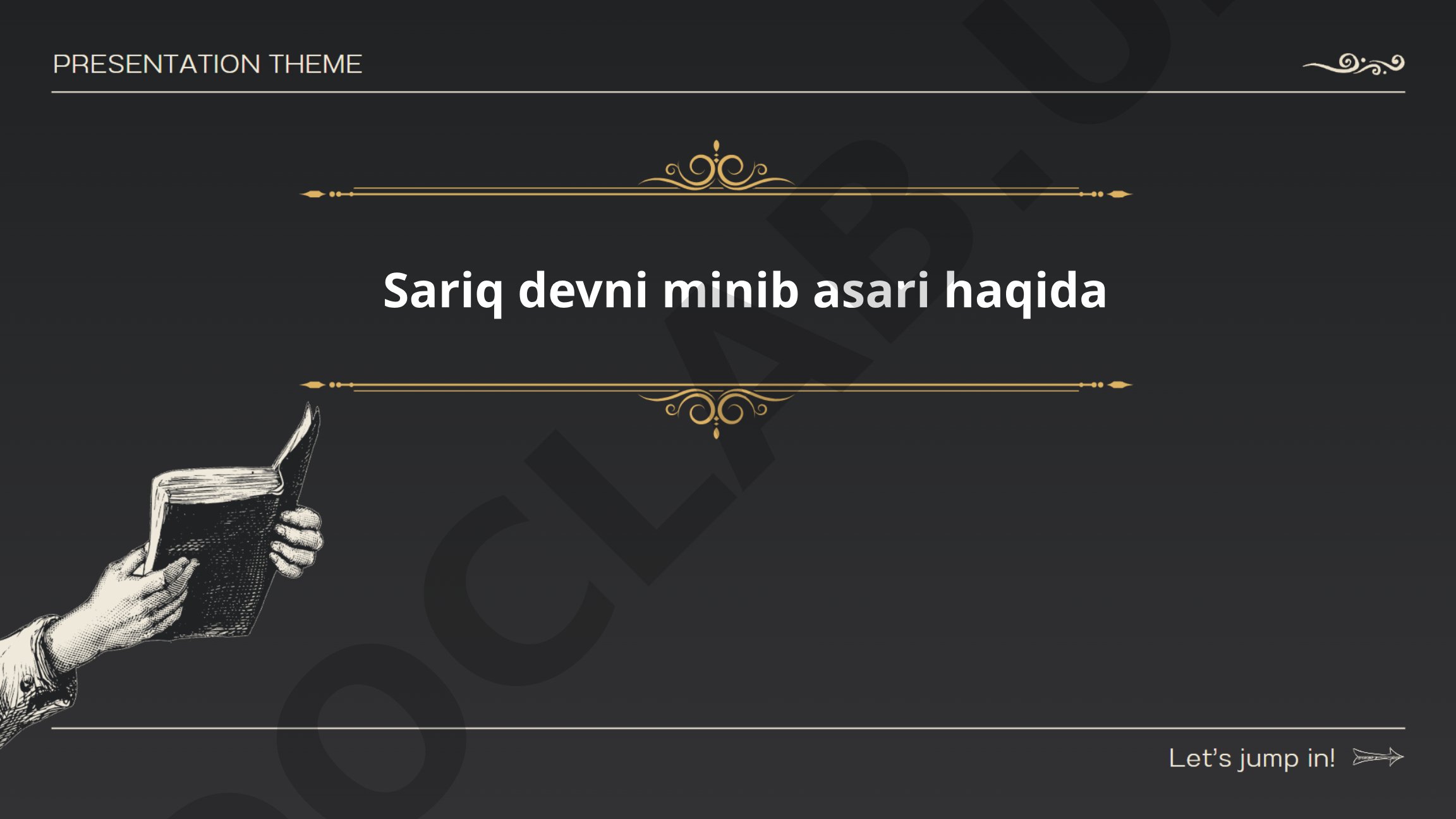 Sariq devni minib asari tahlili
