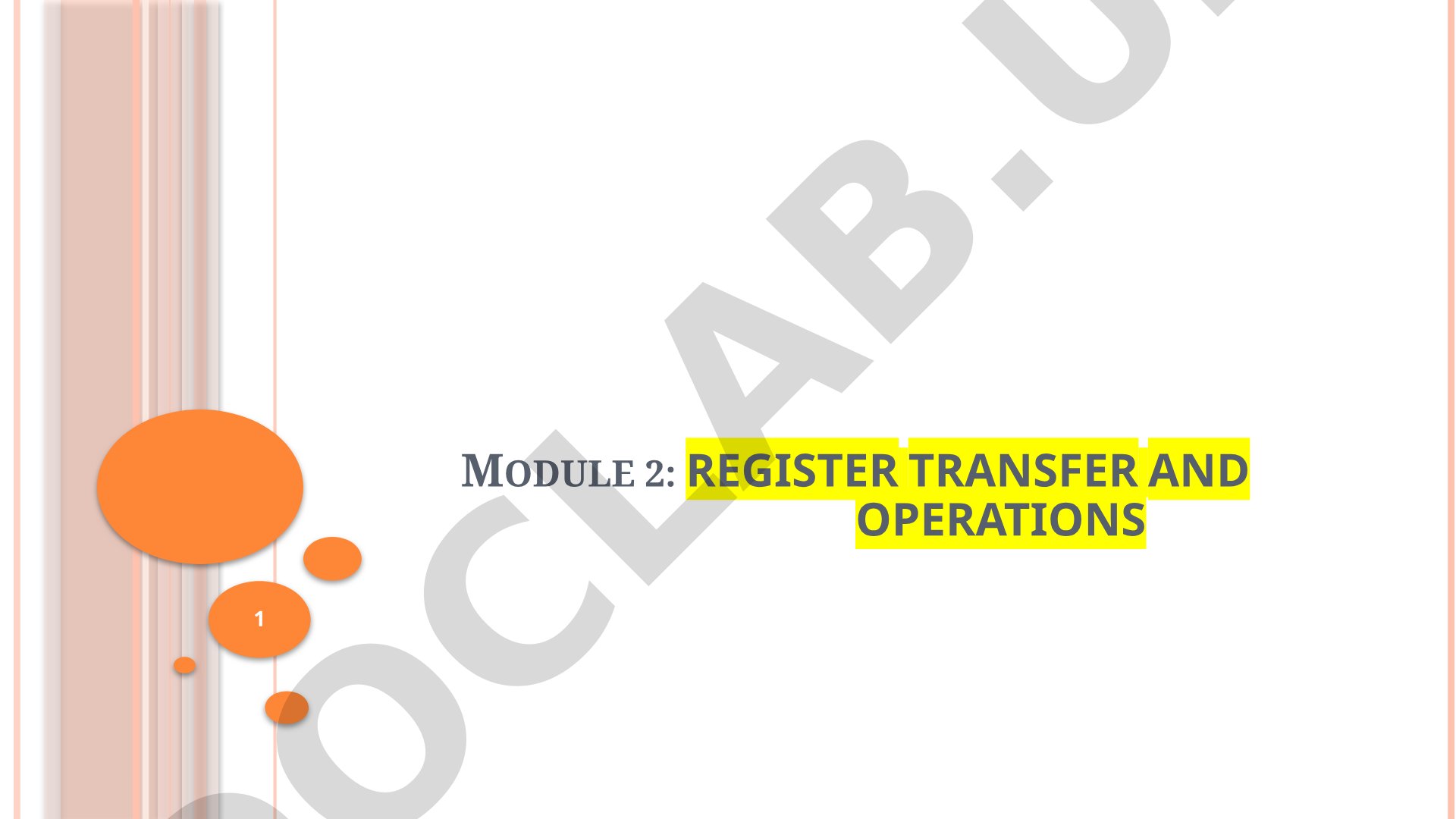 Register transfer and operations