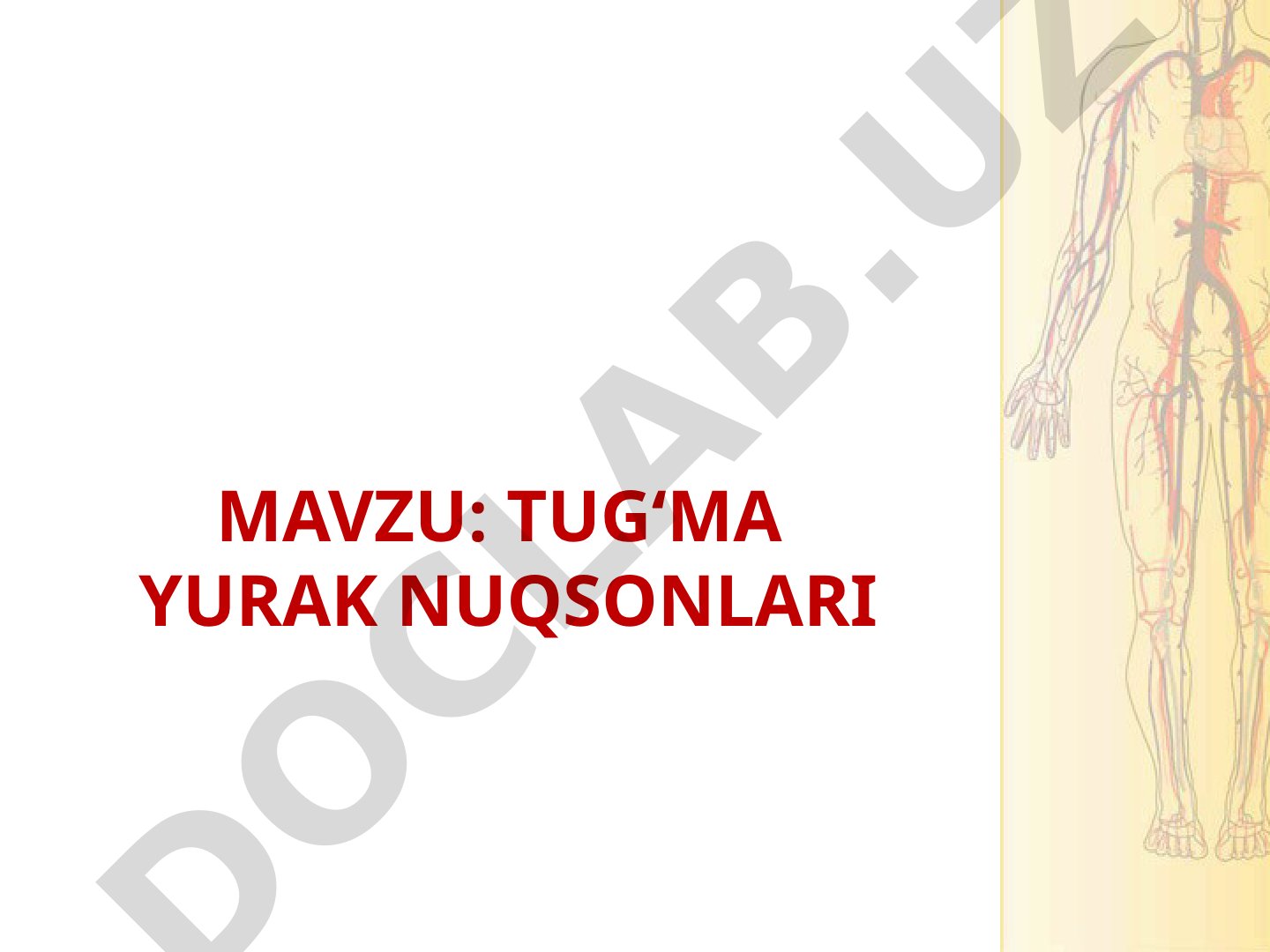 Tug‘ma yurak nuqsonlari tarqalganligi