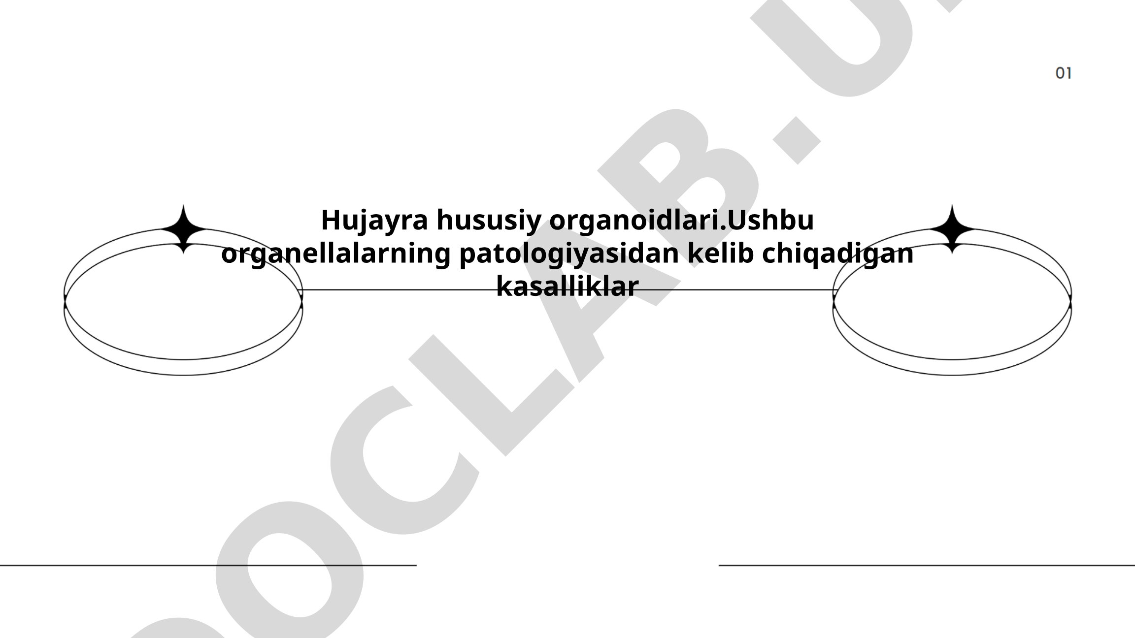 Hujayra hususiy organoidlari va ularning patologiyasidan kelib chiqadigan kasalliklar