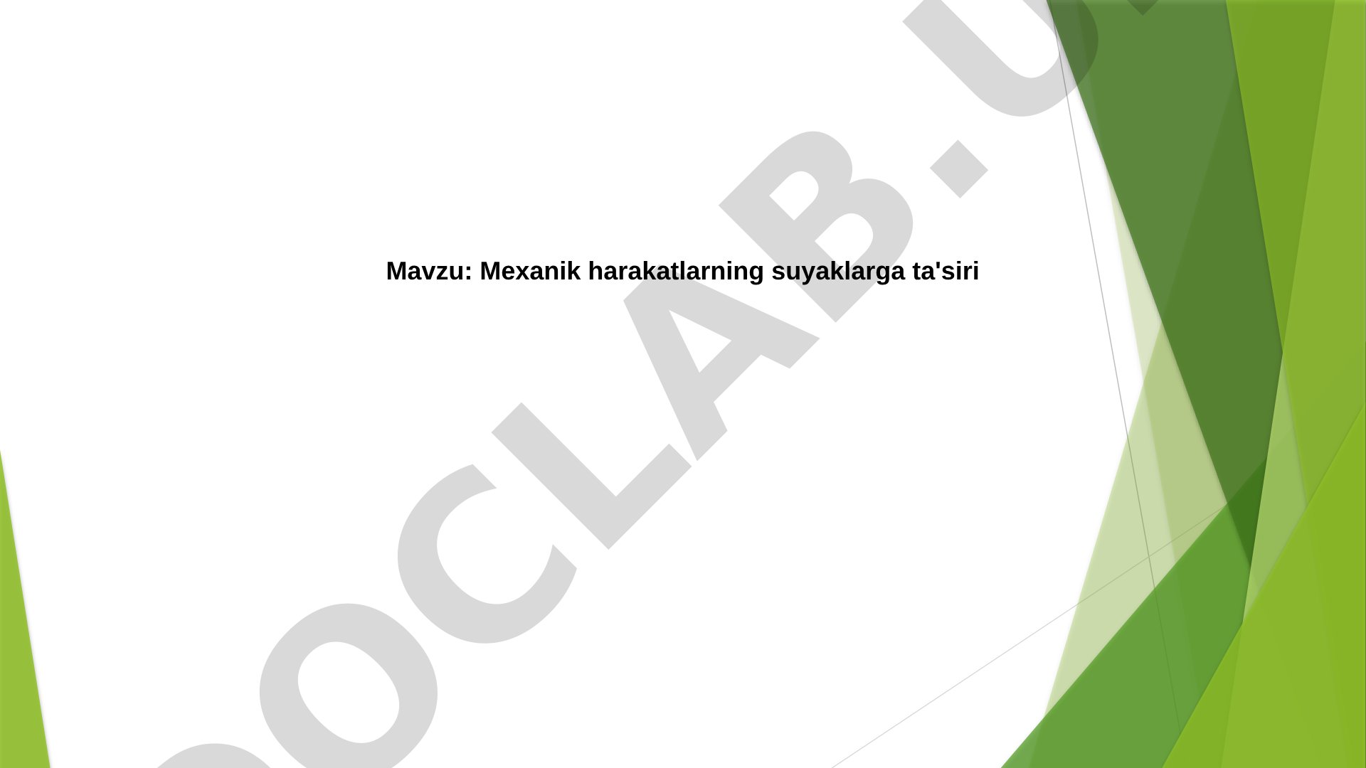 Mexanik harakatlarning suyaklarga ta'siri