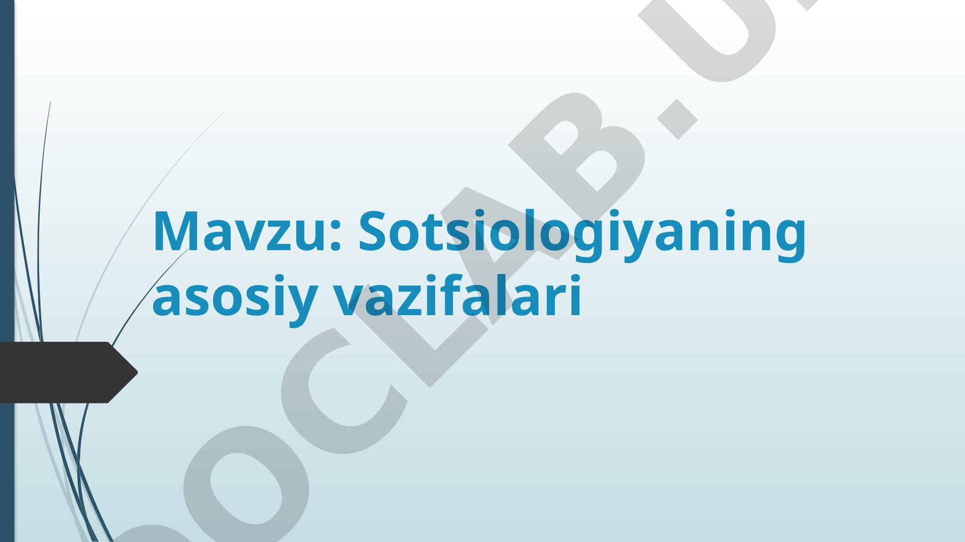 Sotsiologiyaning asosiy vazifalari
