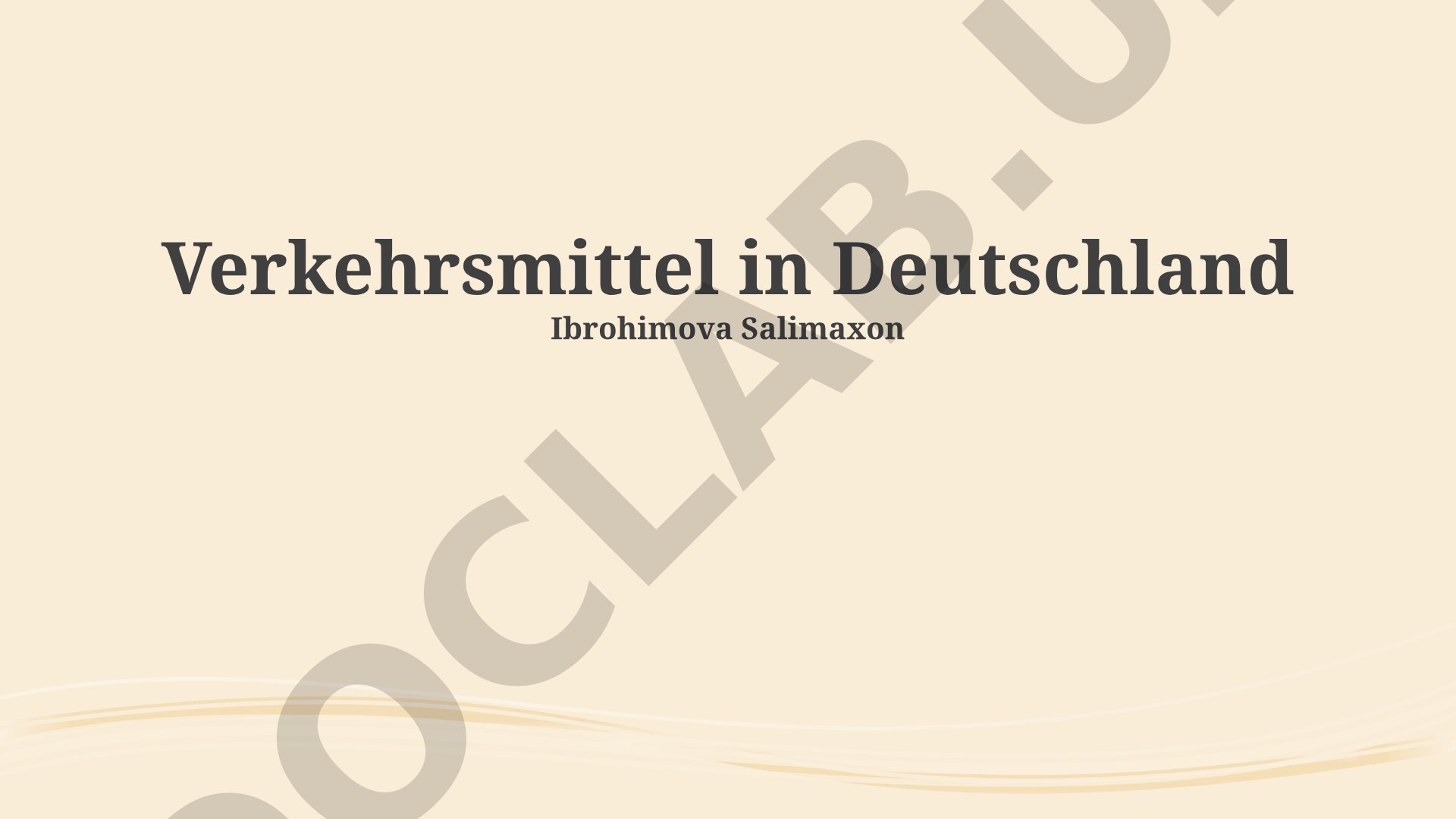 Verkehrsmittel in Deutschland