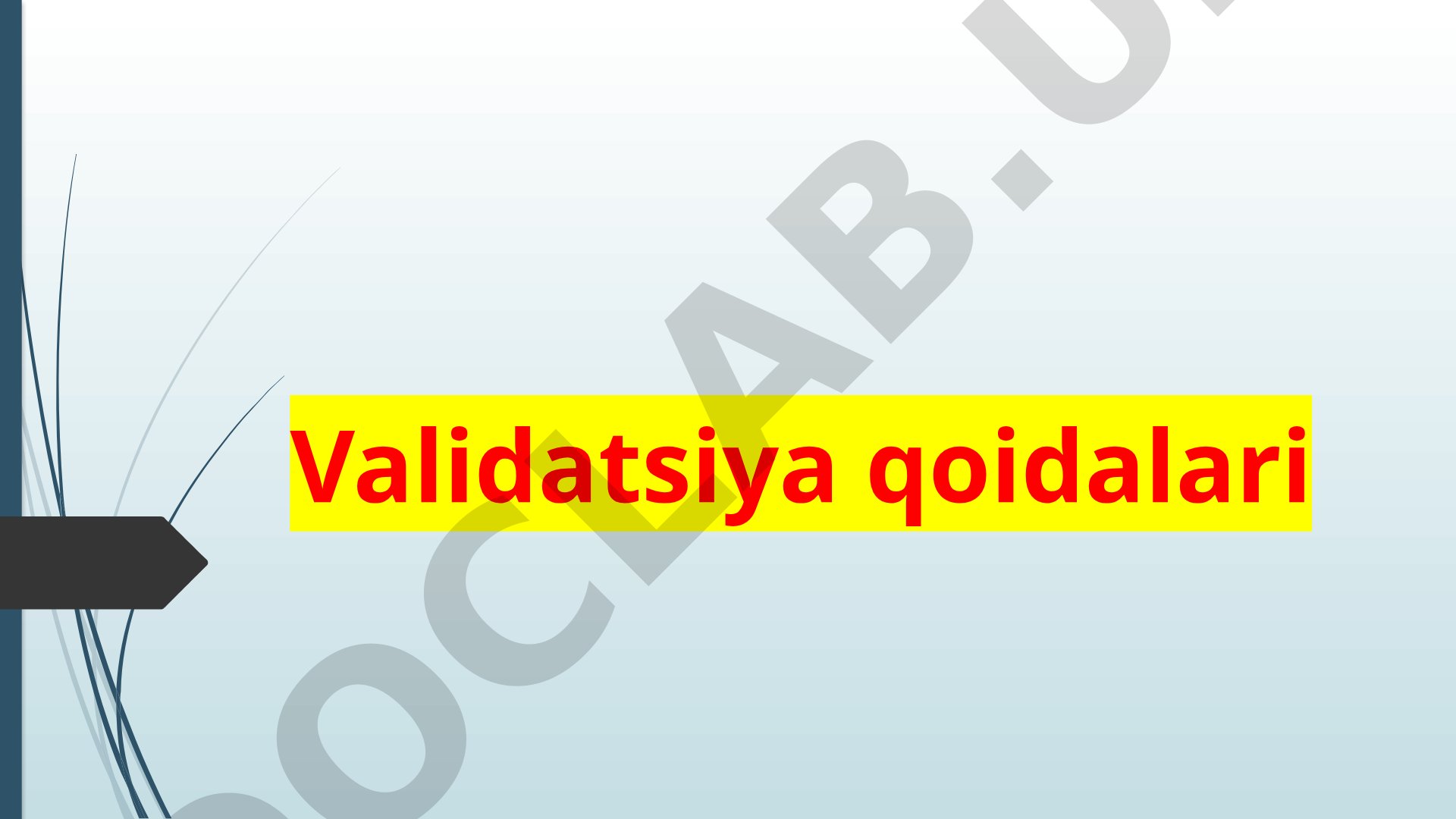 Validatsiya qoidalari