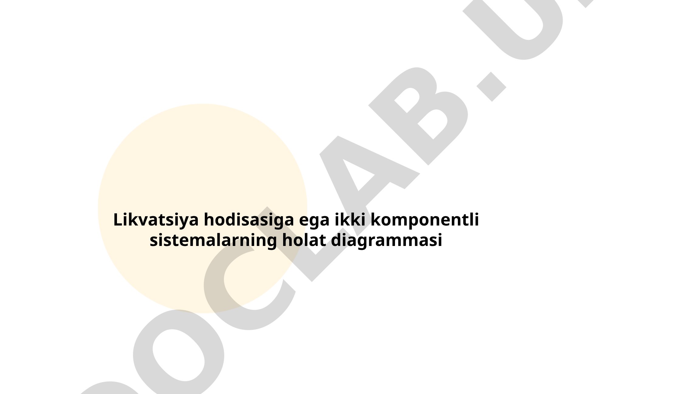 Likvatsiya hodisasiga ega ikki komponentli sistemalarning holat diagrammasi