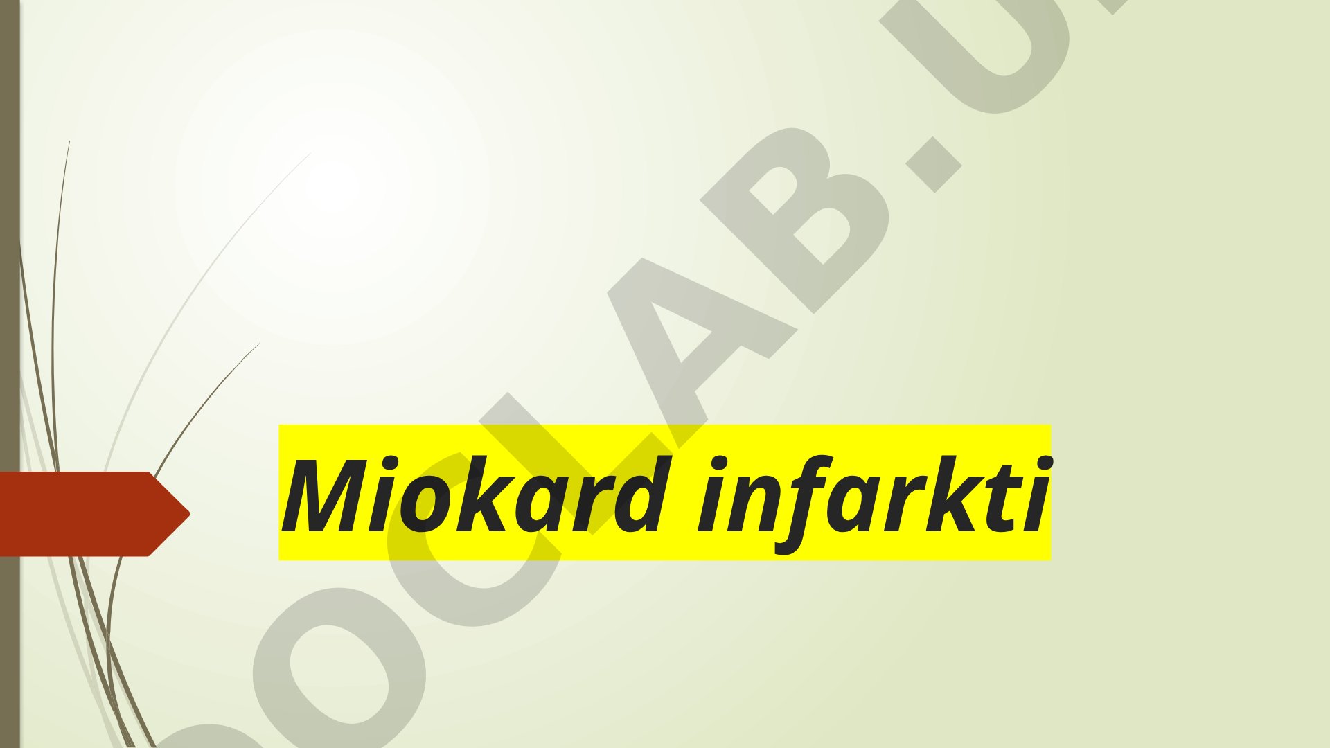 Miokard infarkti, uning kelib chiqish sabablari va rivojlanish mexanizmi haqida