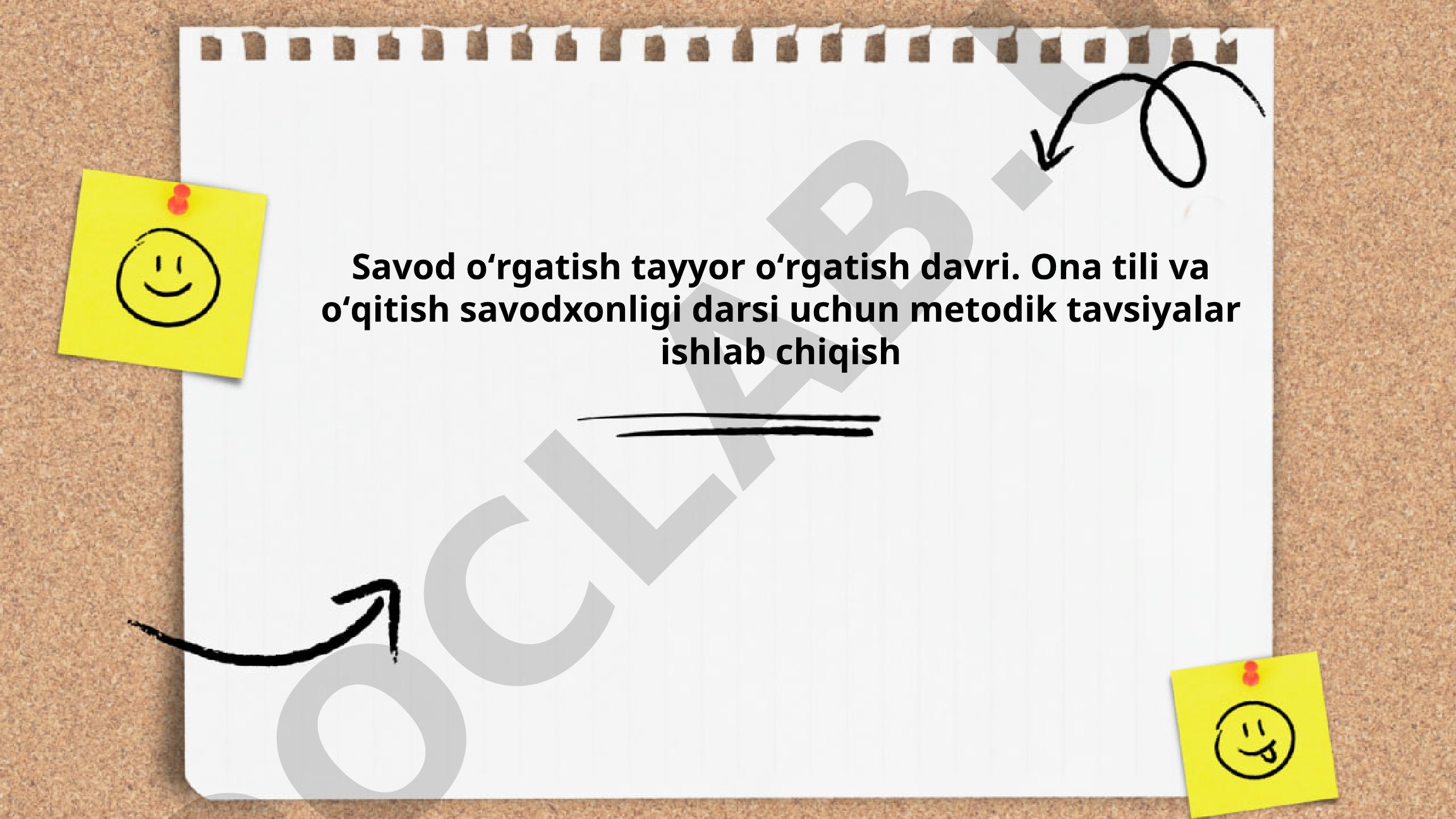 Savod oʻrgatish tayyor oʻrgatish davri. Ona tili va oʻqitish savodxonligi darsi uchun metodik tavsiyalar ishlab chiqish