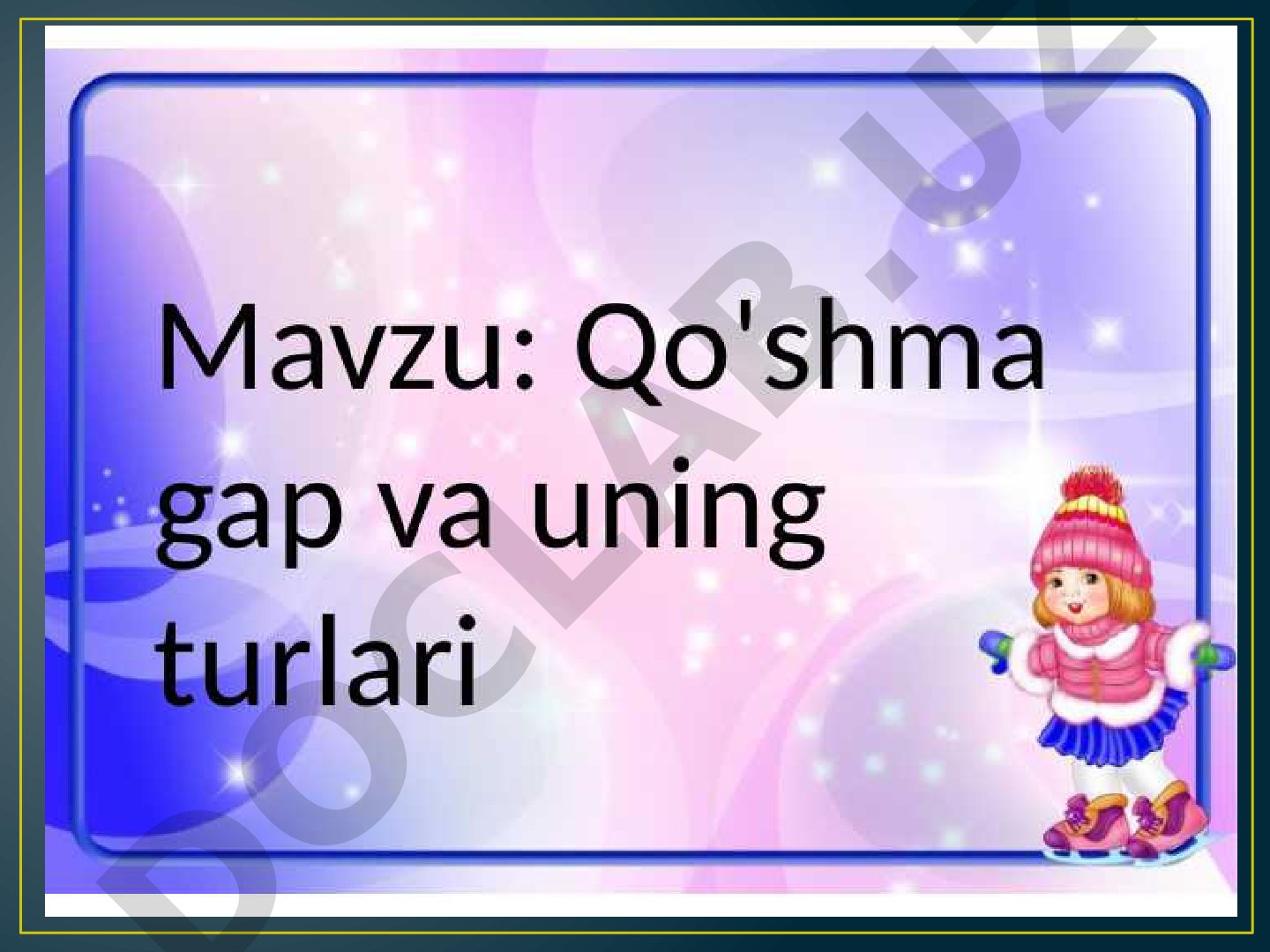 Qo'shma gap turlari va ularning bog'lanish usullari haqida