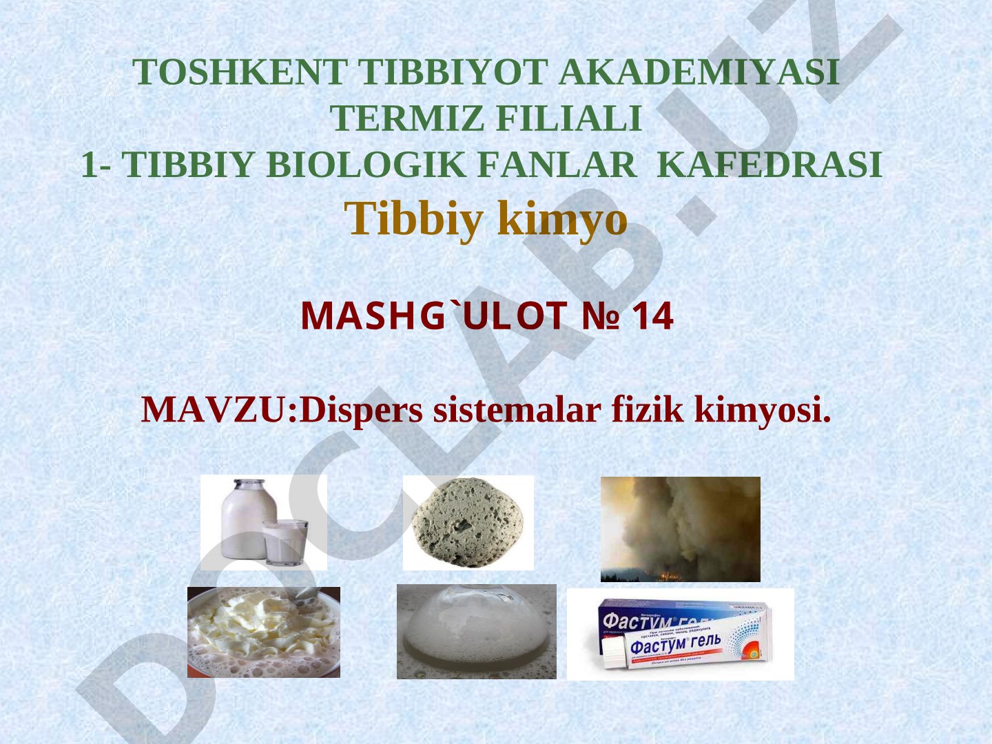 Dispers sistemalar fizik kimyosi