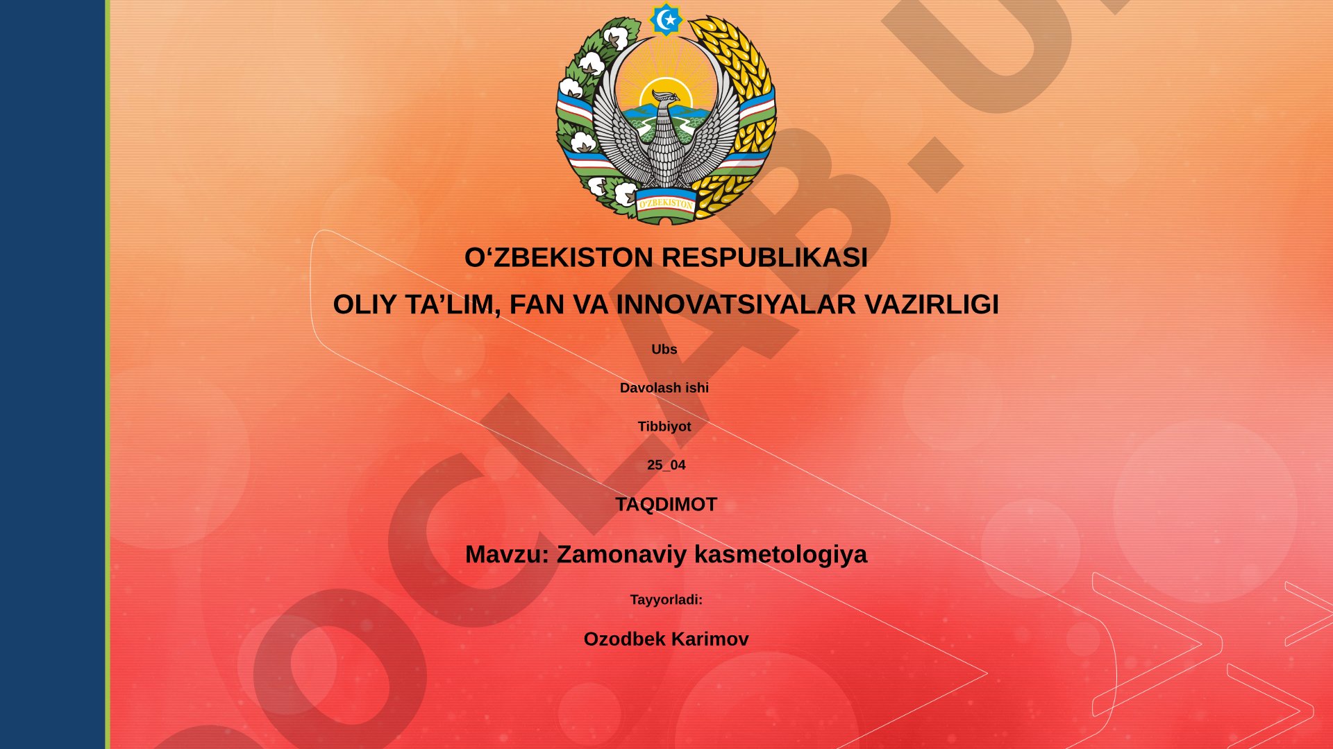 Zamonaviy kosmetologiya