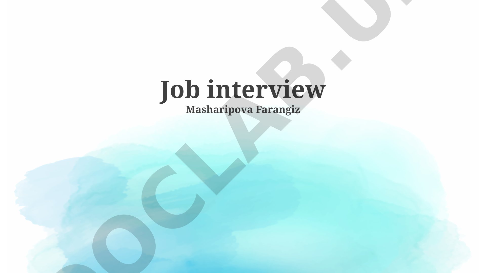 Job Interview Preparation and Techniques