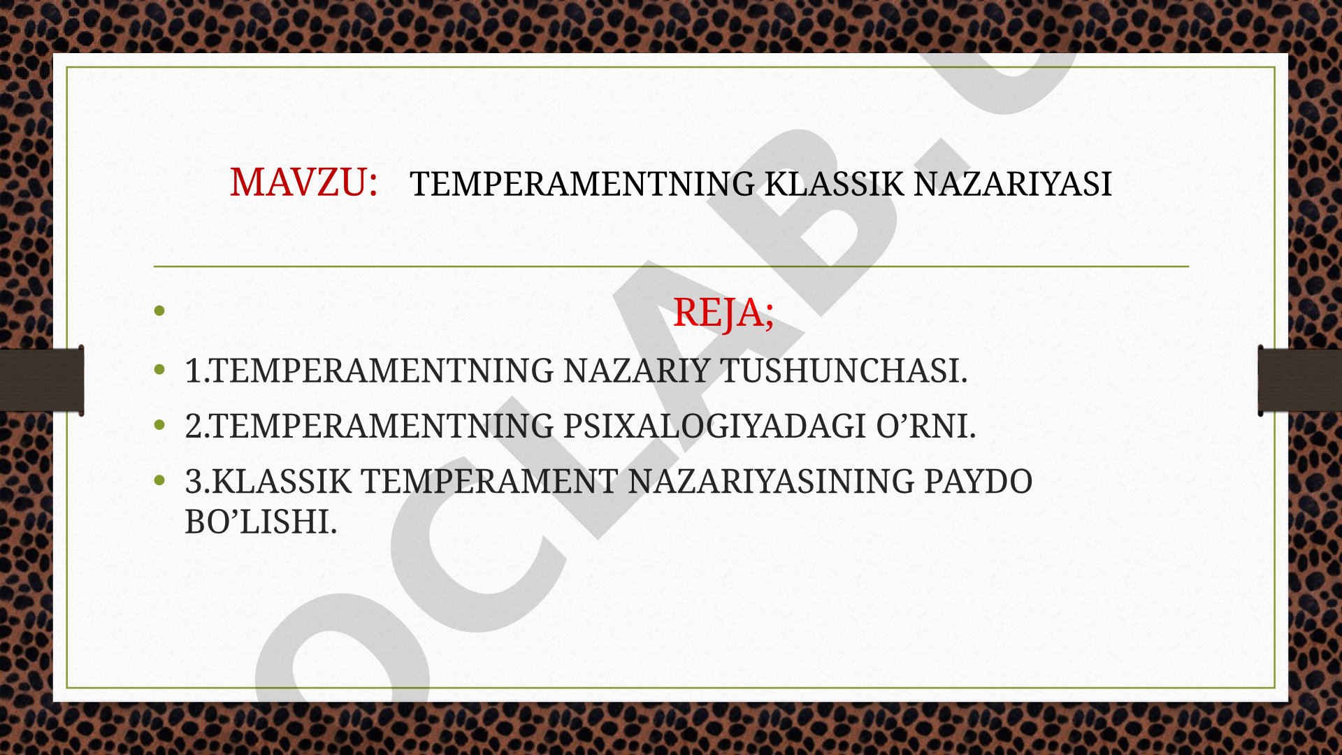 Temperamentning klassik nazariyasi