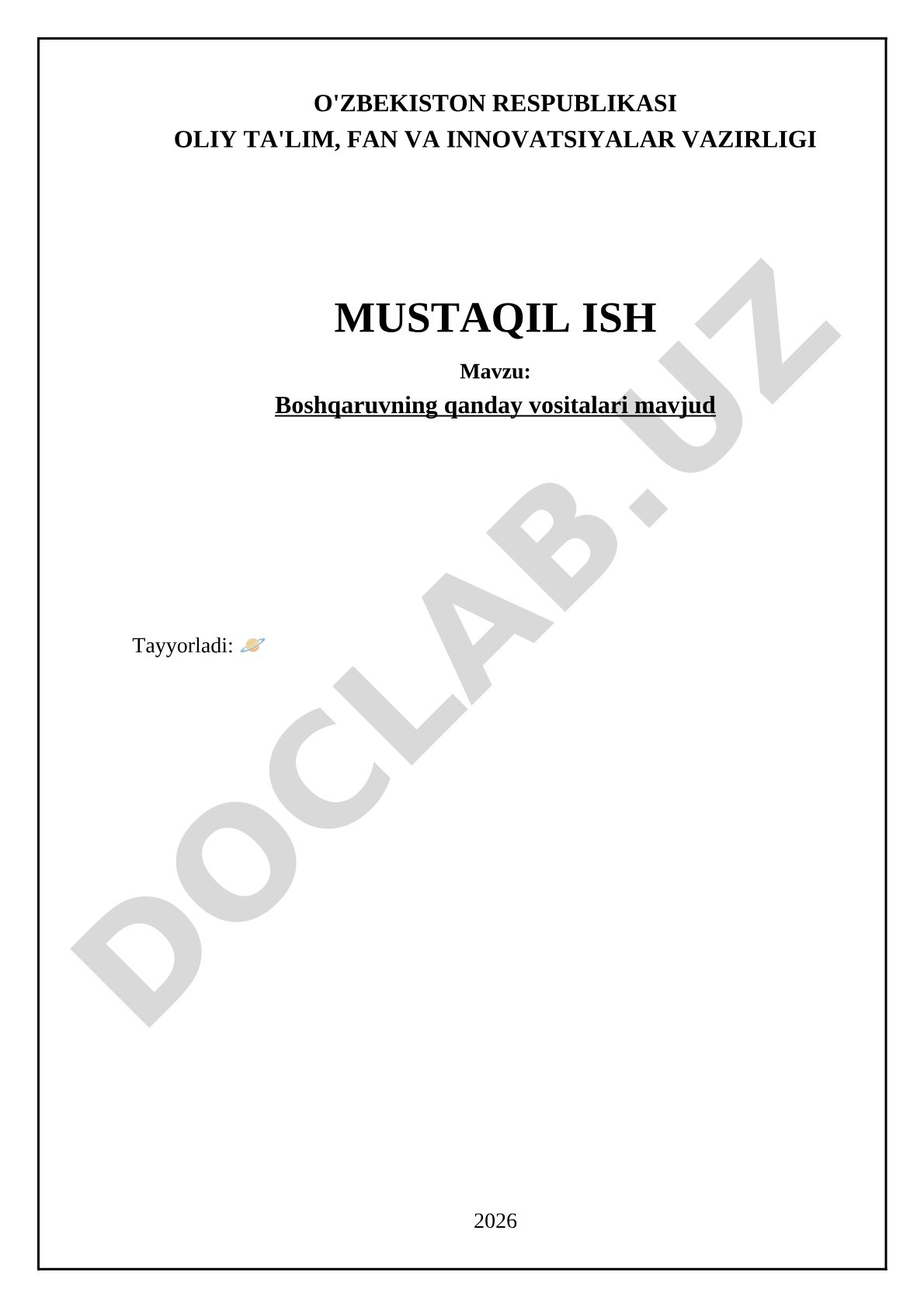 Boshqaruvning qanday vositalari mavjud