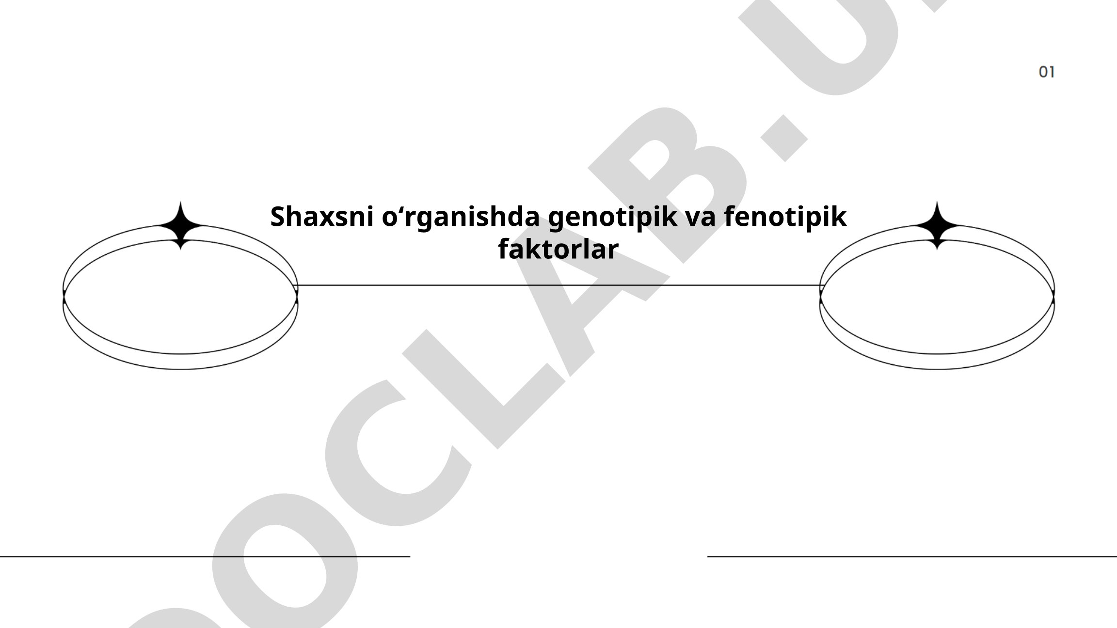 Shaxsni o'rganishda genotipik va fenotipik faktorlar