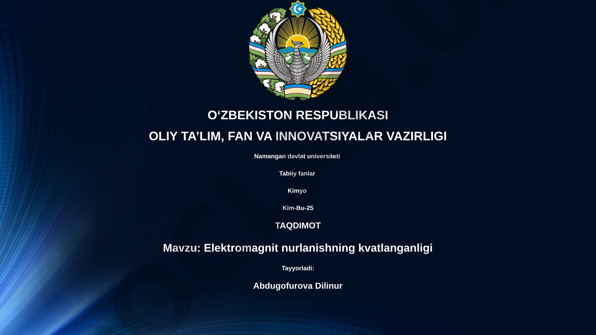 Elektromagnit nurlanishning kvantlanganligi