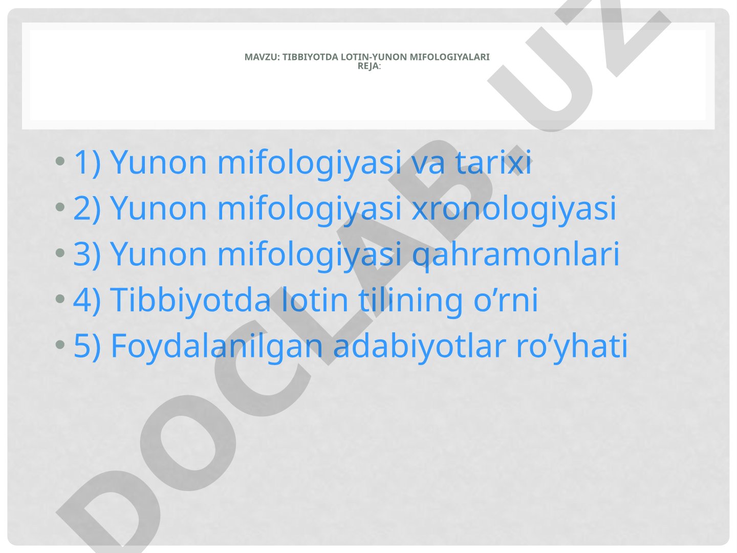 Tibbiyotda lotin-yunon mifologiyalari