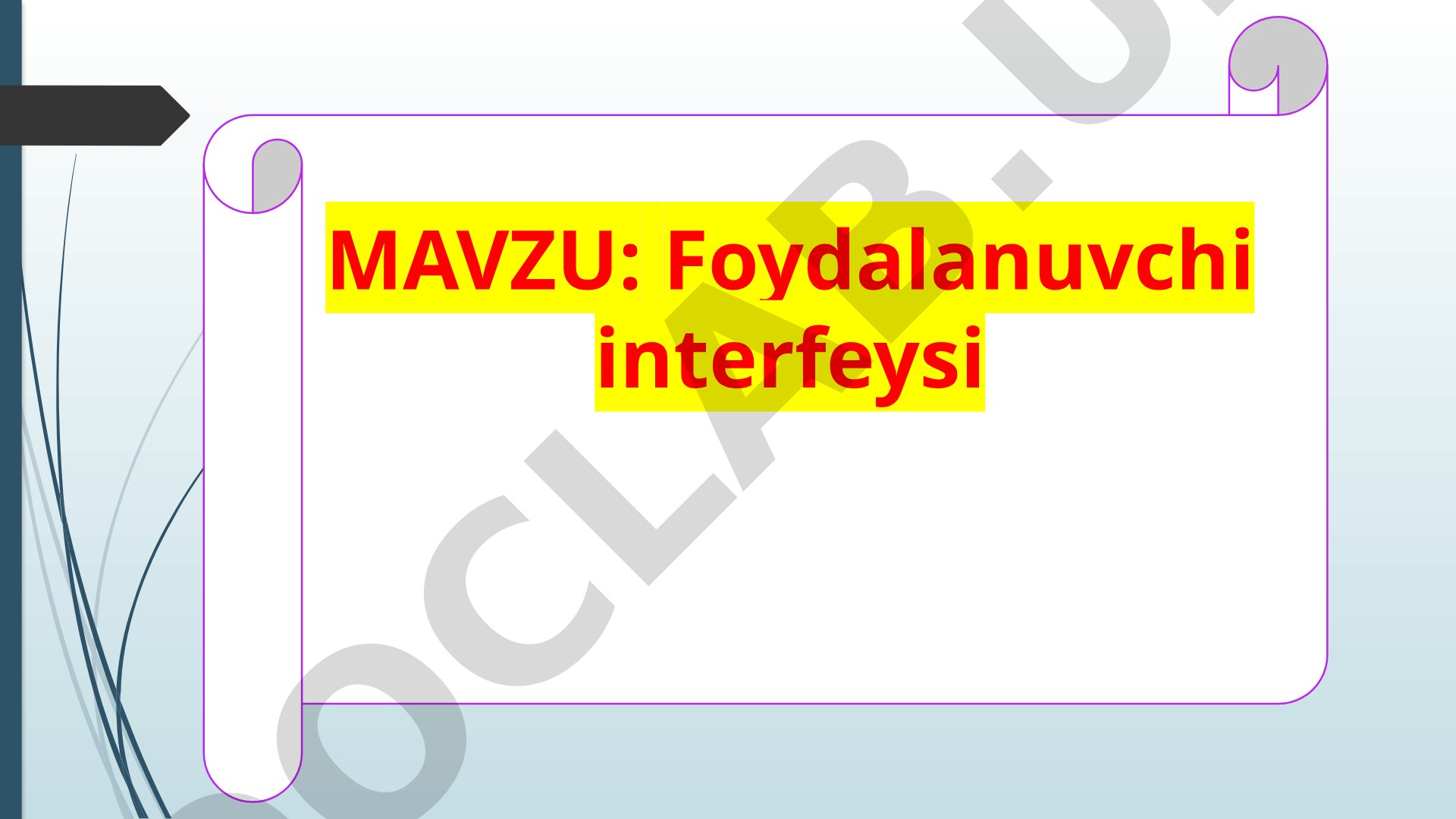 Foydalanuvchi interfeysi