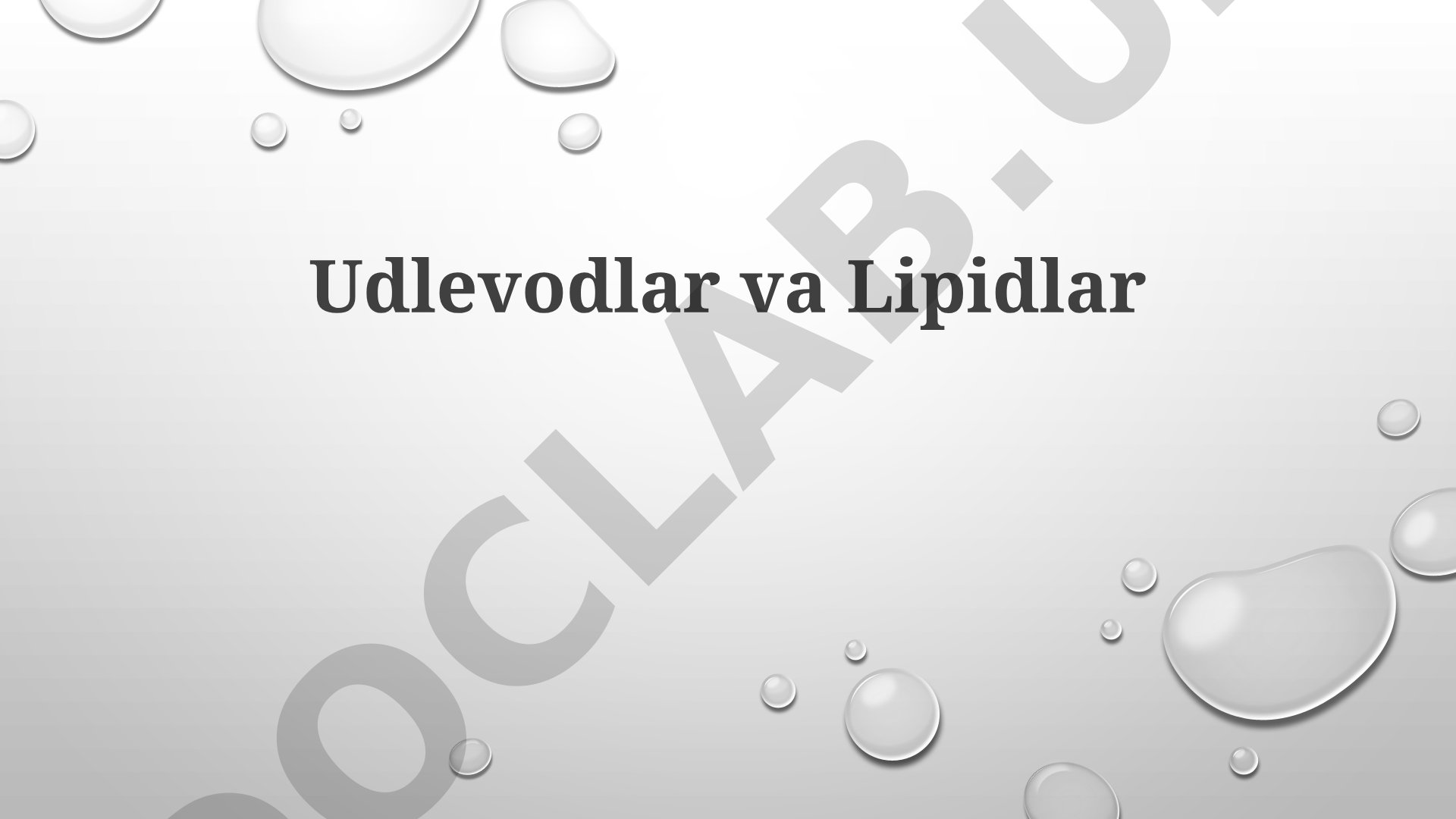 Uglevodlar va Lipidlar: Tuzilishi, Tasnifi, Funksiyalari, Metabolizm