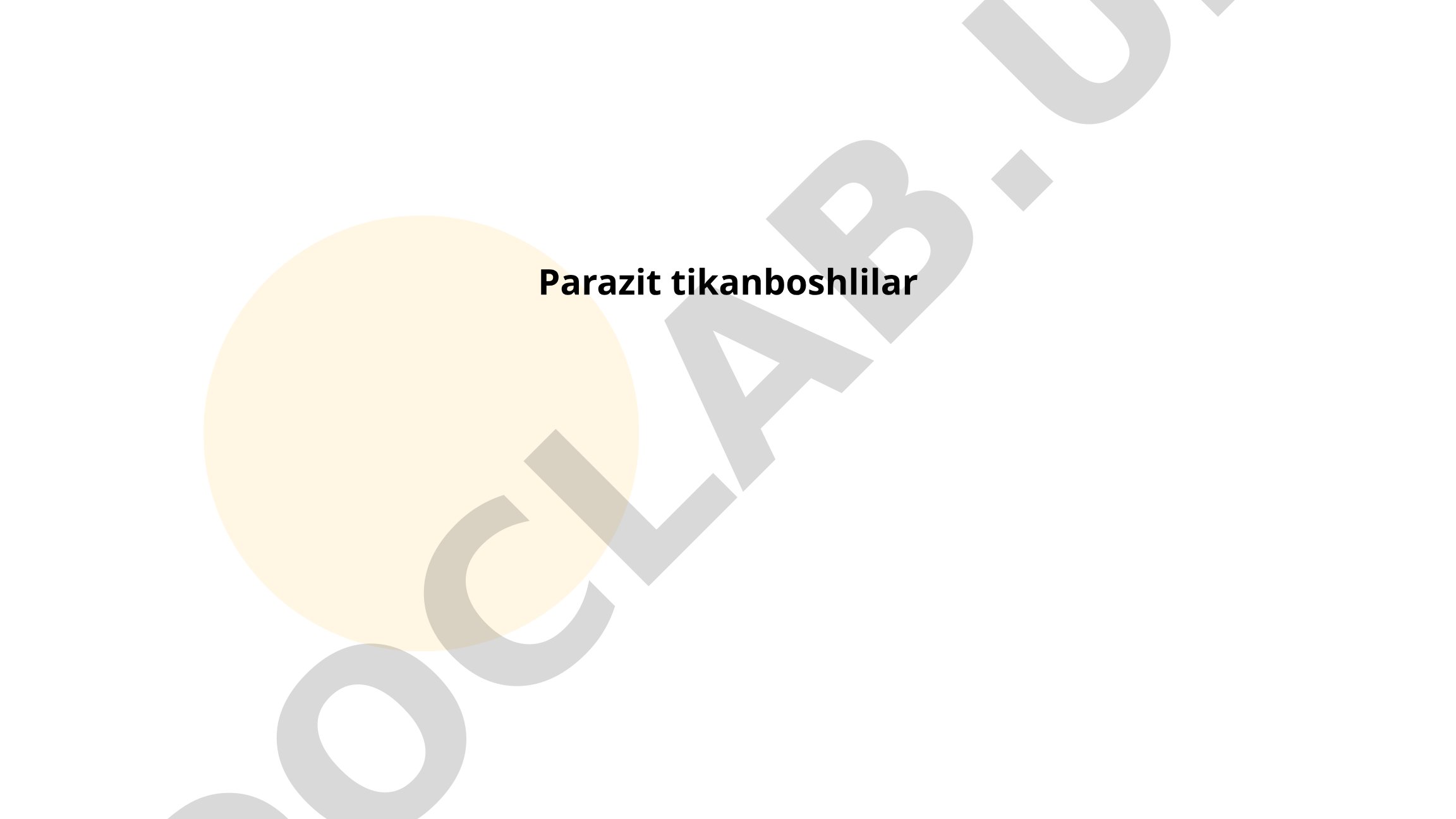 Parazit tikanboshlilar