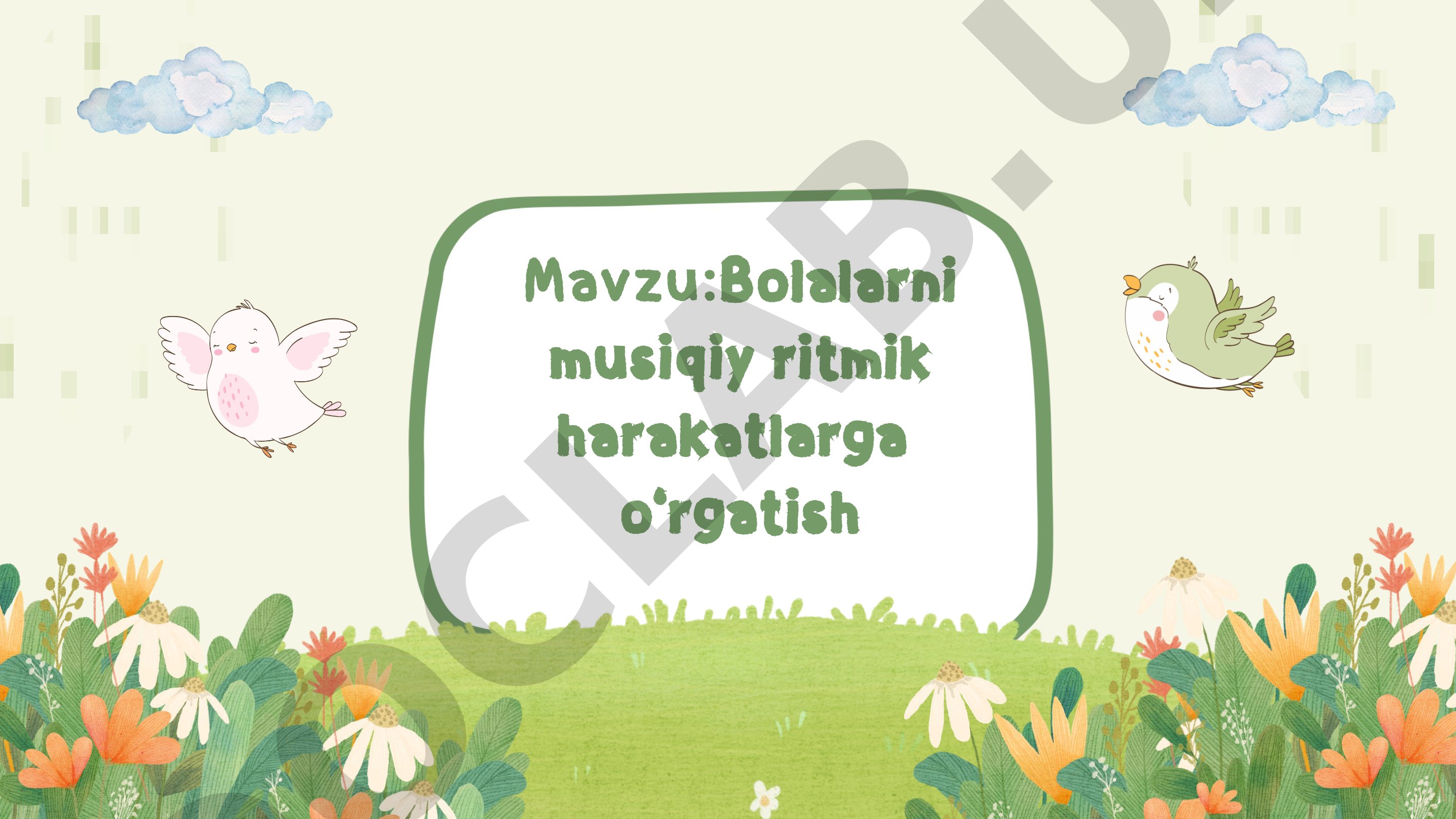Bolalarni musiqiy ritmik harakatlarga o‘rgatish
