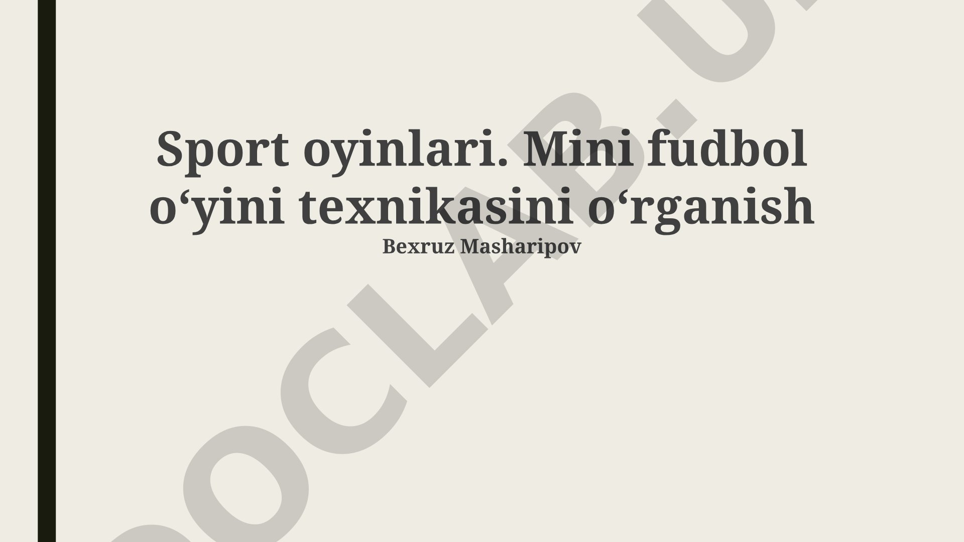 Mini-futbol o'yini texnikasini o'rganish