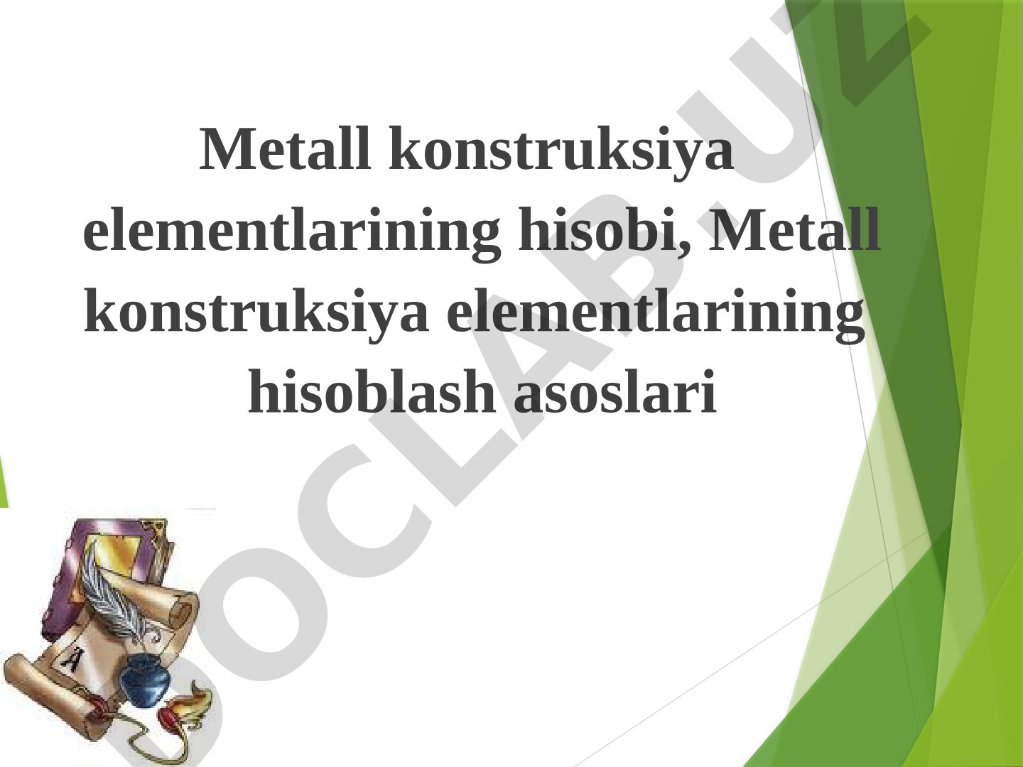 Metall konstruksiya elementlarining hisobi