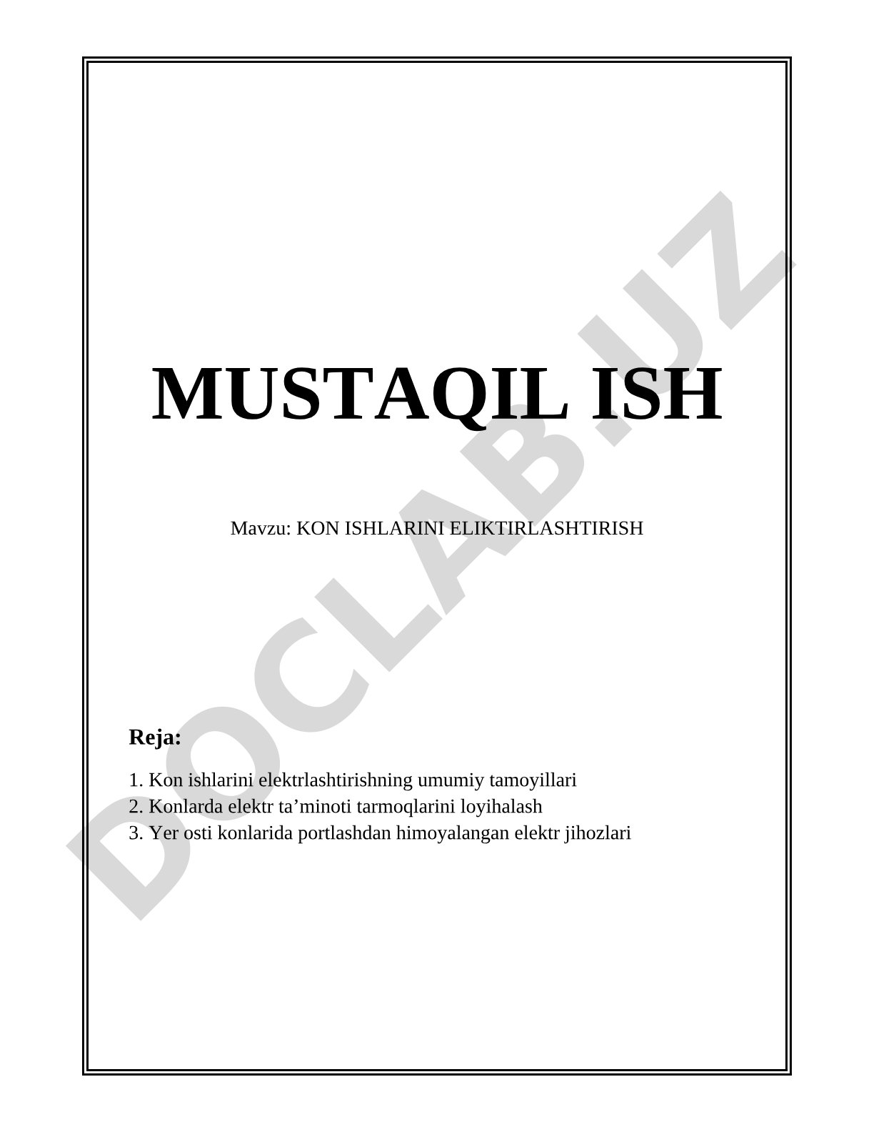 KON ISHLARINI ELIKTIRLASHTIRISH