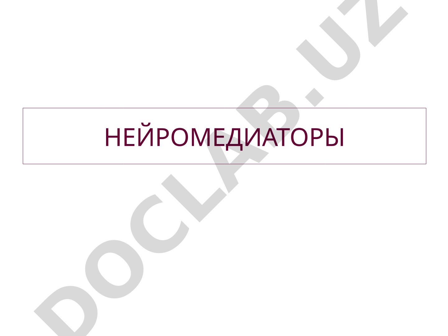 Нейромедиаторы: классификация и механизмы действия