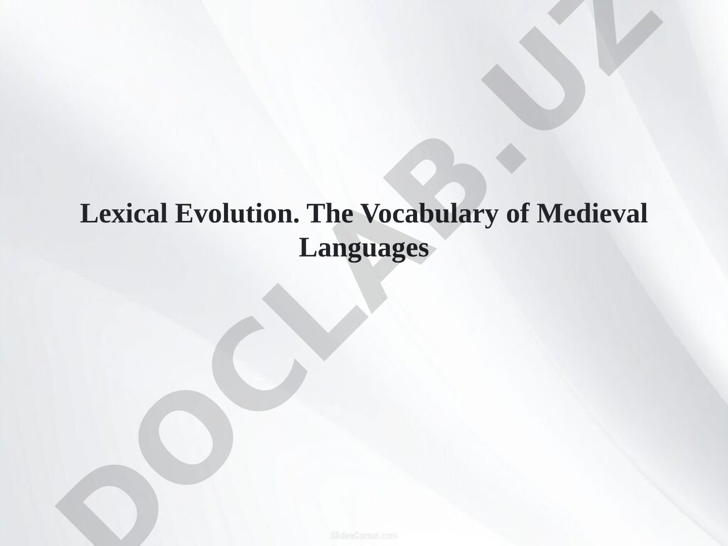 Lexical Evolution: The Vocabulary of Medieval Languages