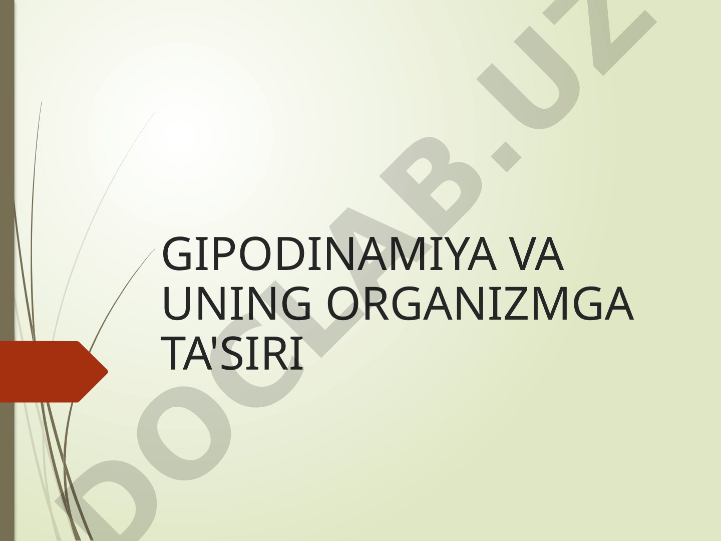 Gipodinamiya va uning organizmga ta'siri