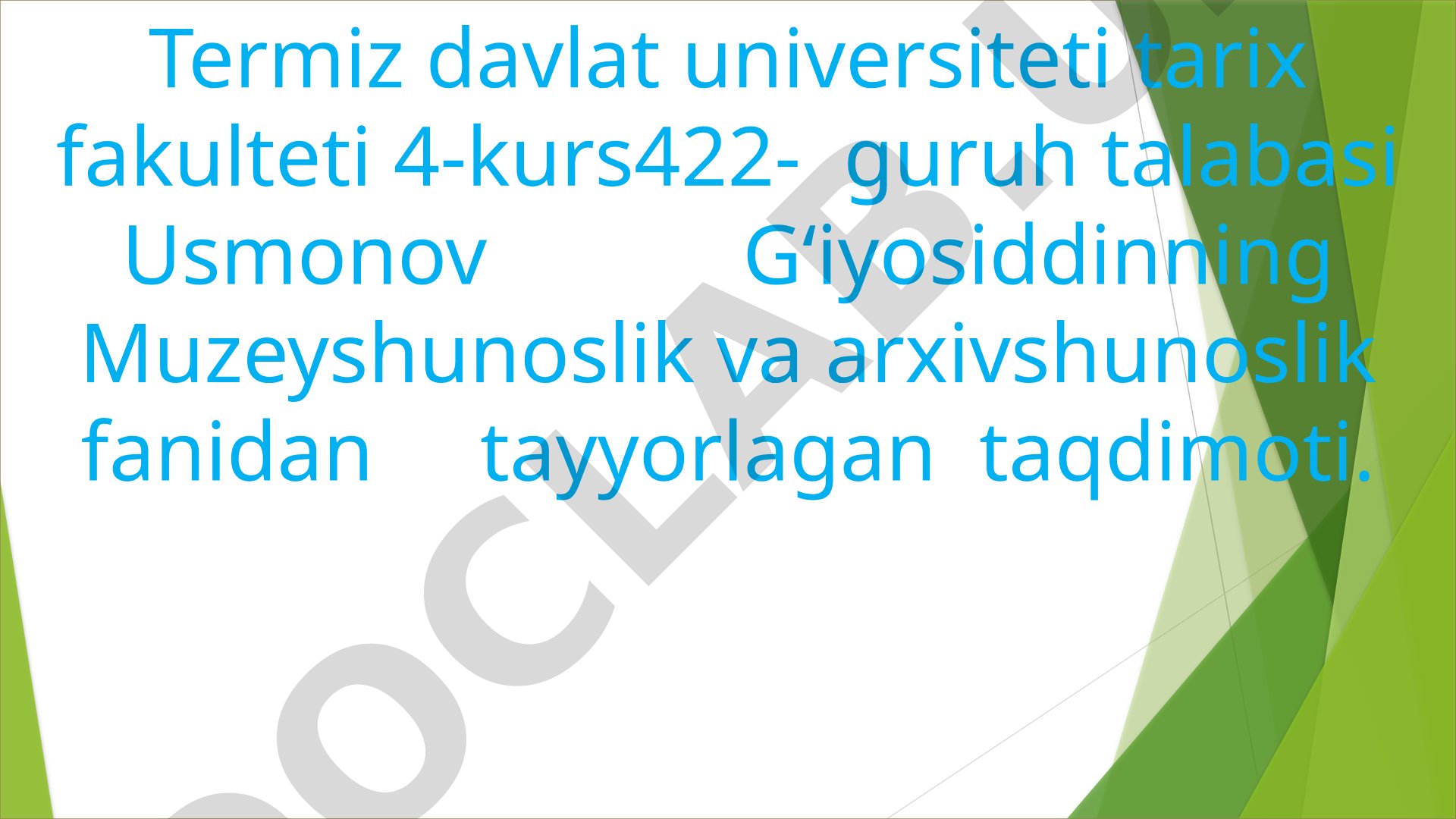 Jahon muzeylarining dunyodagi tutgan o'rni