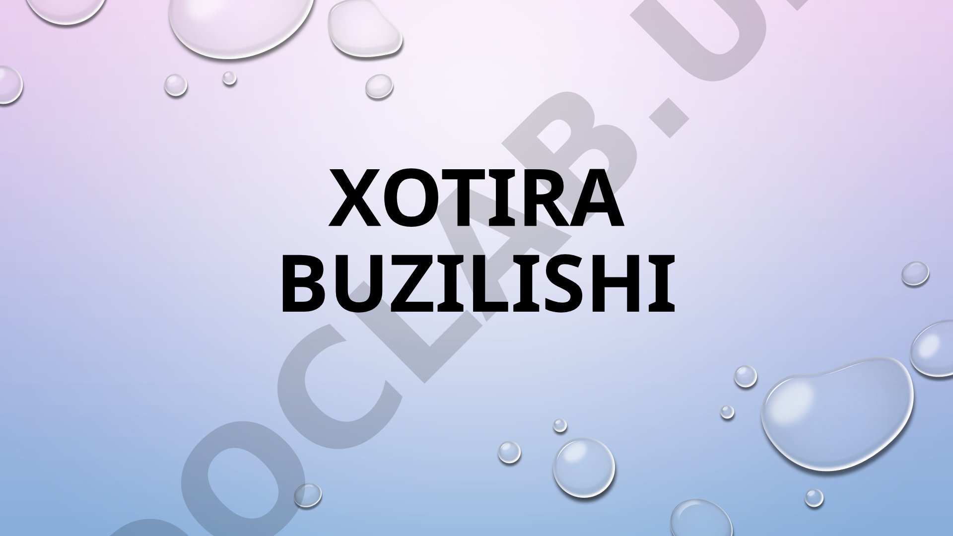 Xotira buzilishlari turlari, sabablari va Korsakov sindromi haqida taqdimot